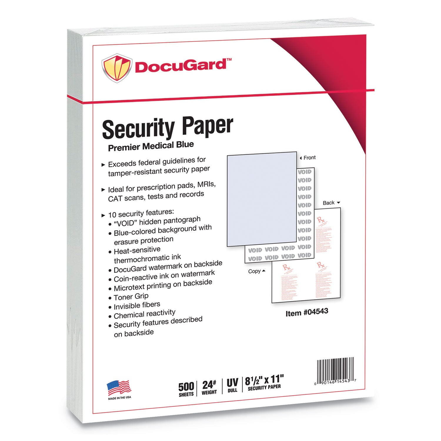 DocuGard Medical Security Paper | Blue