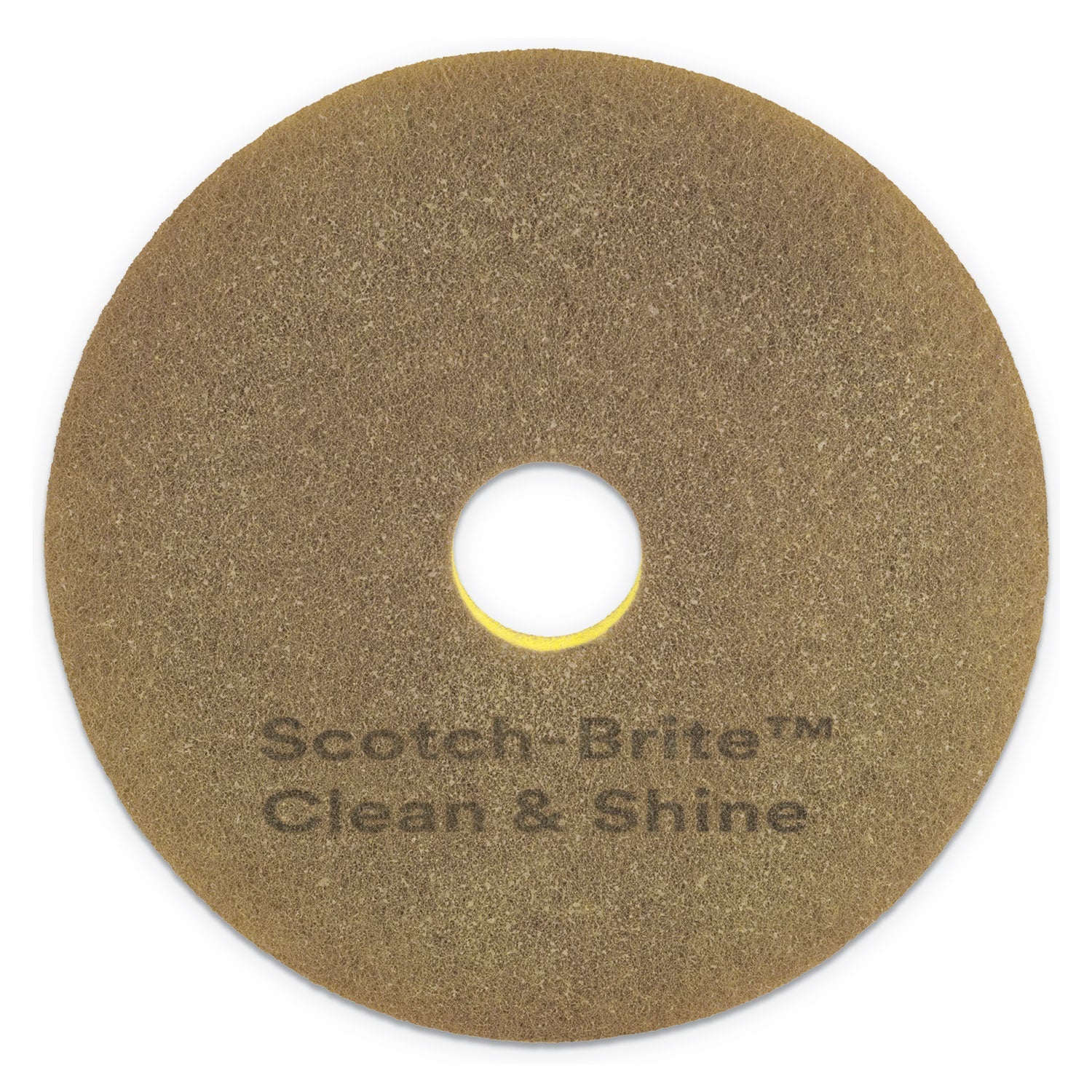 Clean And Shine Pad | 20", Brown/Yellow, 5/CT