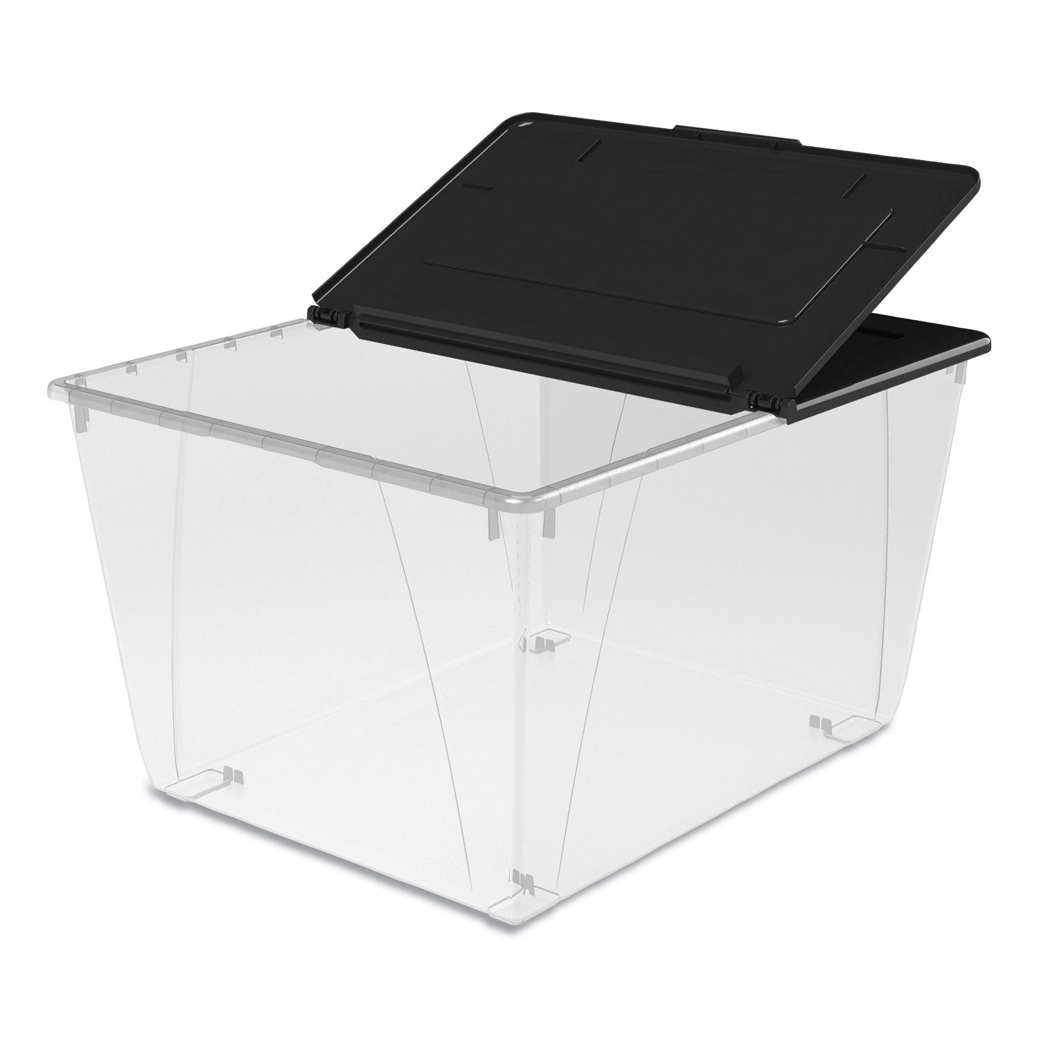 Storage Tote | Storex 16 Gal | Clear/Black