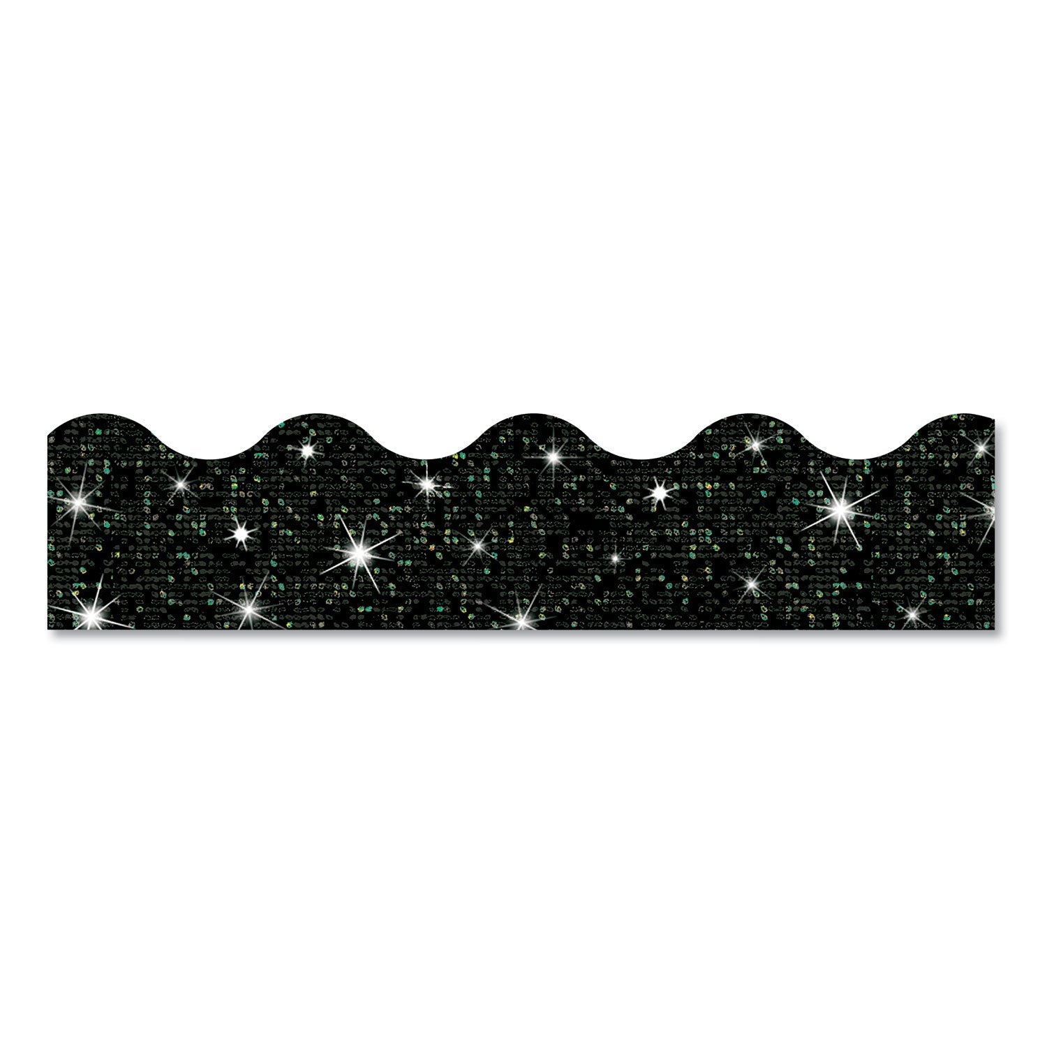 TREND® Sparkle Terrific Trimmers, Sparkles, 2.75" x 32 ft, Black Sparkle, 12/Set