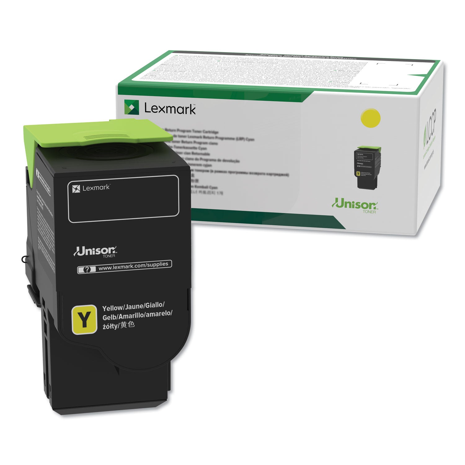 Lexmark™ C231hy0 Return Program High-Yield Toner, 2,300 Page-Yield, Yellow