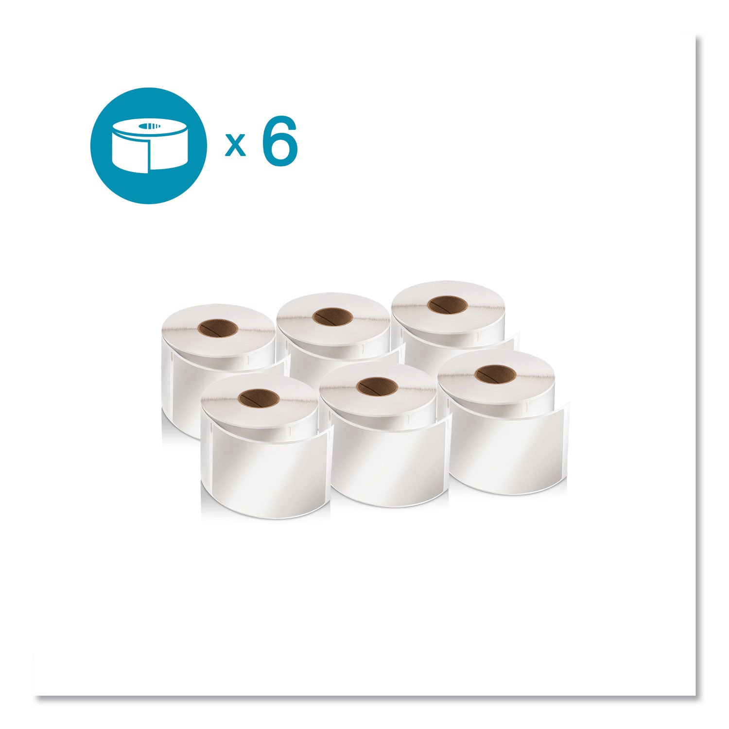 DYMO® lw shipping labels, 2.13" x 4", white, 220 labels/roll, 6 rolls/pack