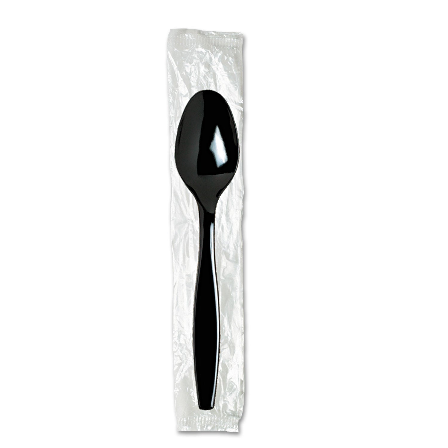 Wrapped Heavyweight Spoon | Dixie® Black Plastic
