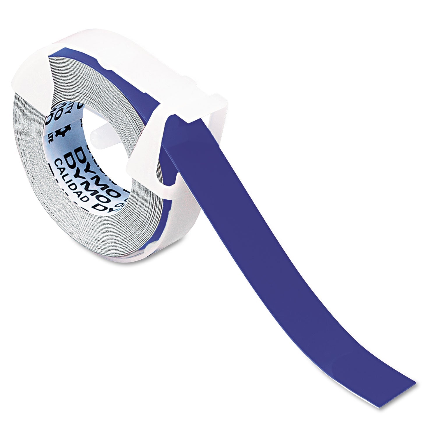 DYMO® Self-Adhesive Glossy Labeling Tape For Embossers, 0.37" X 12 Ft Roll, Blue