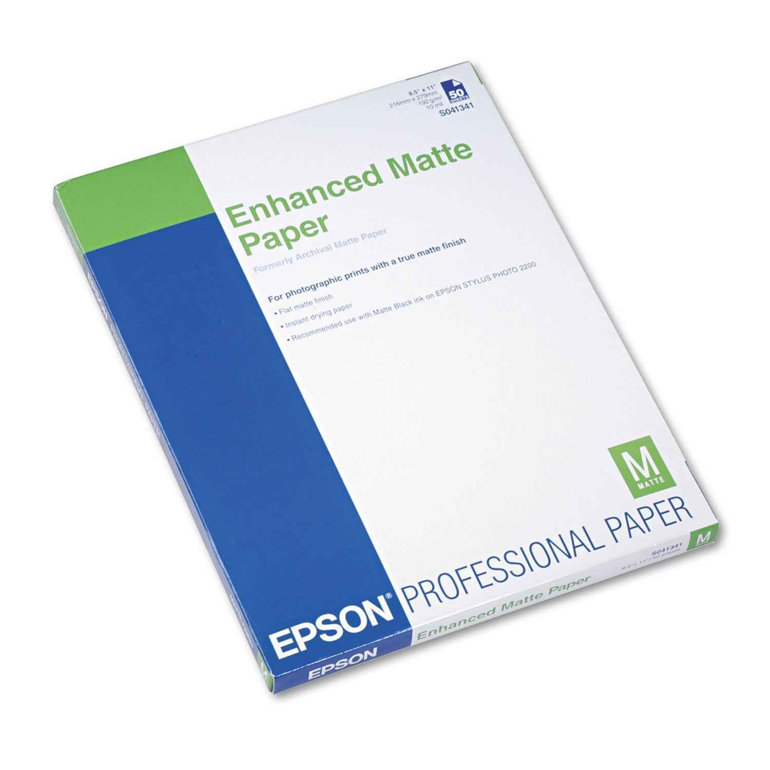 Epson® Ultra Premium Matte Presentation Paper, 10 Mil, 8.5 X 11, Matte White, 50/pack