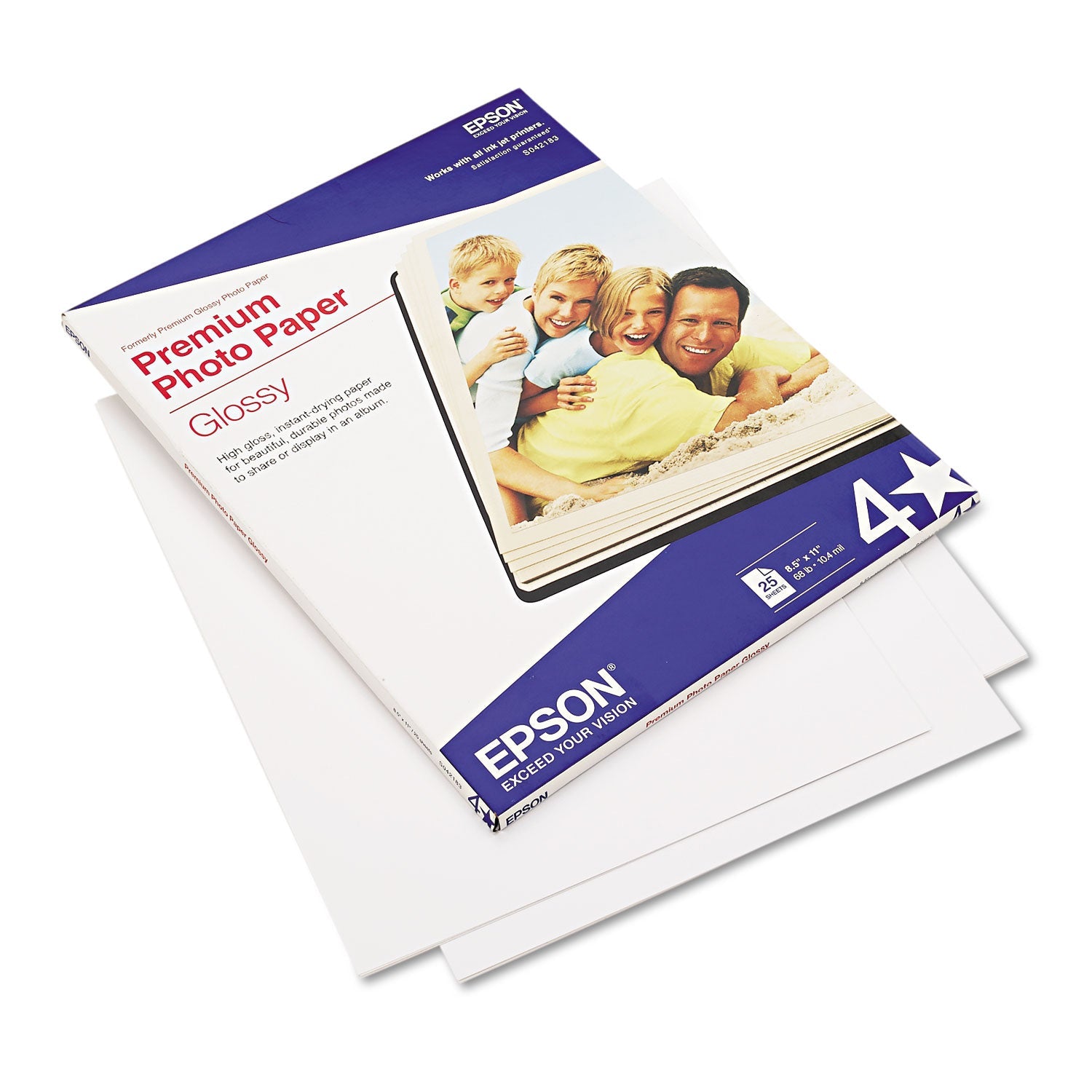 Epson® Premium Photo Paper, 10.4 Mil, 8.5 X 11, High-Gloss Bright White, 25/pack - Bloom Skins
