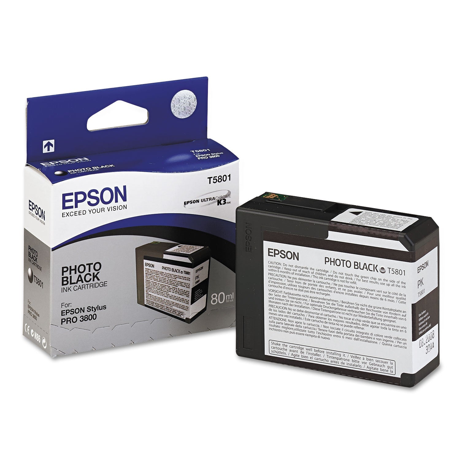 Epson® T580100 Ultrachrome K3 Ink, Photo Black