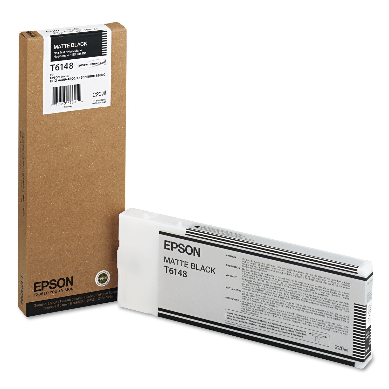 Epson T614800 (61) Ink | Matte Black