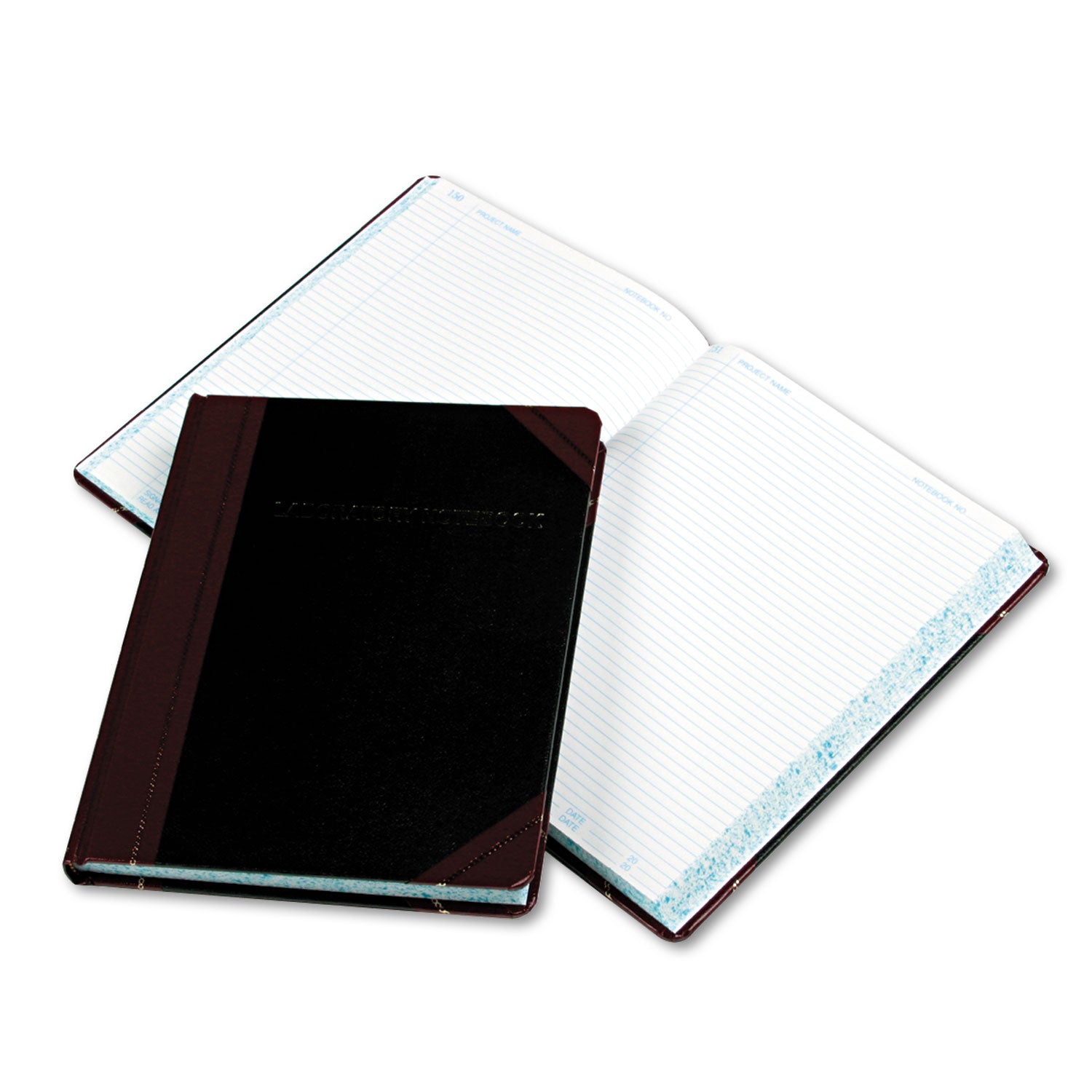 Boorum & Pease® Laboratory Notebook, Data/Lab-Record Format, Black/Red Cover, (300) 10.38 x 8.13 Sheets