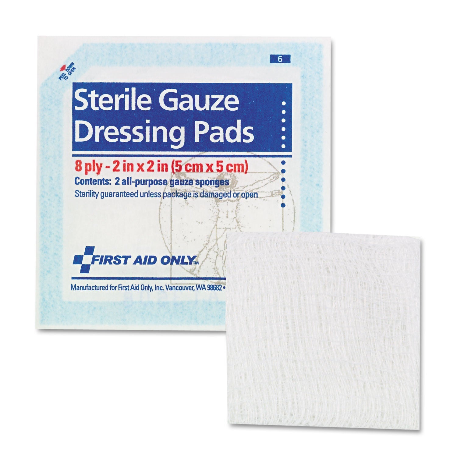 SmartCompliance Gauze Pads | Sterile 2x2 5-Pack