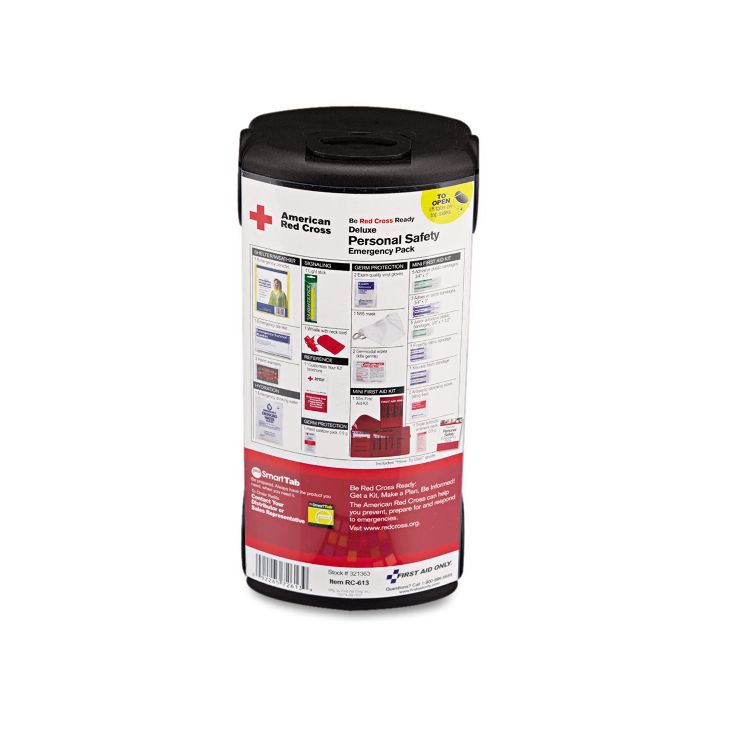 First Aid Only™ Deluxe Personal Safety Emergency Pack, 31 Pieces, 3.88 x 2.88 x 8.25