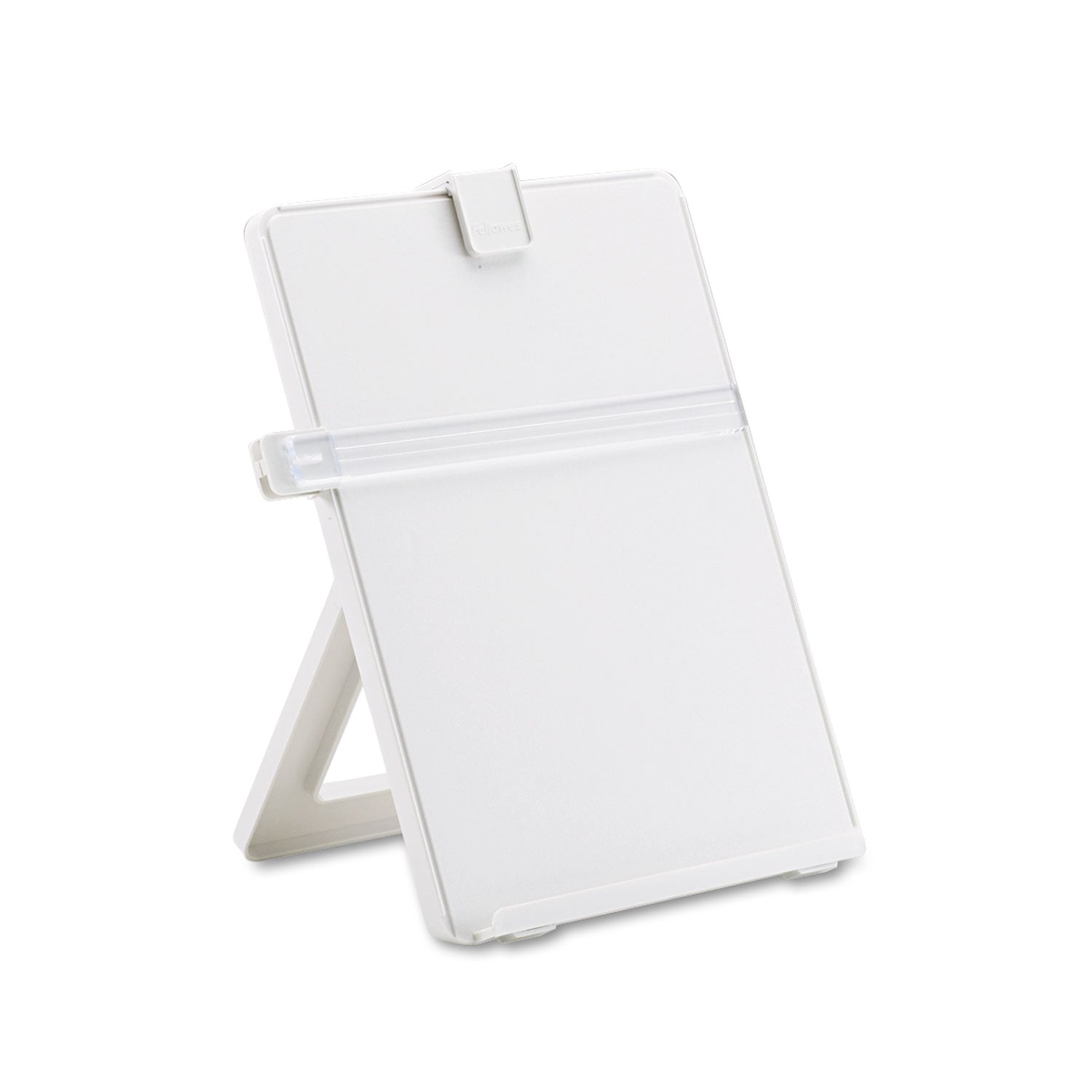 Fellowes® Non-Magnetic Desktop Copyholder, 25 Sheet Capacity, Plastic, Platinum
