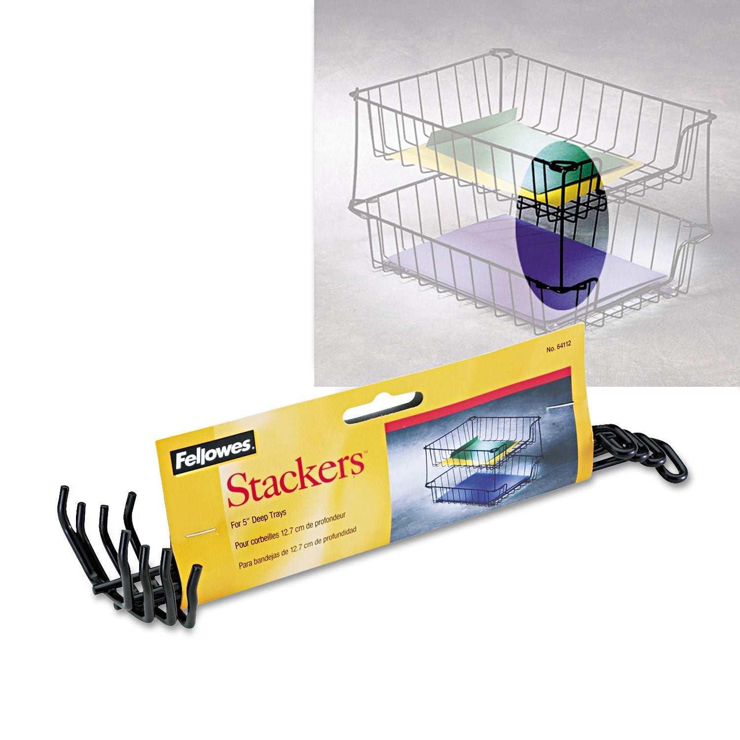 Desk Tray Stacking Posts | For 5" Trays 4-Pack