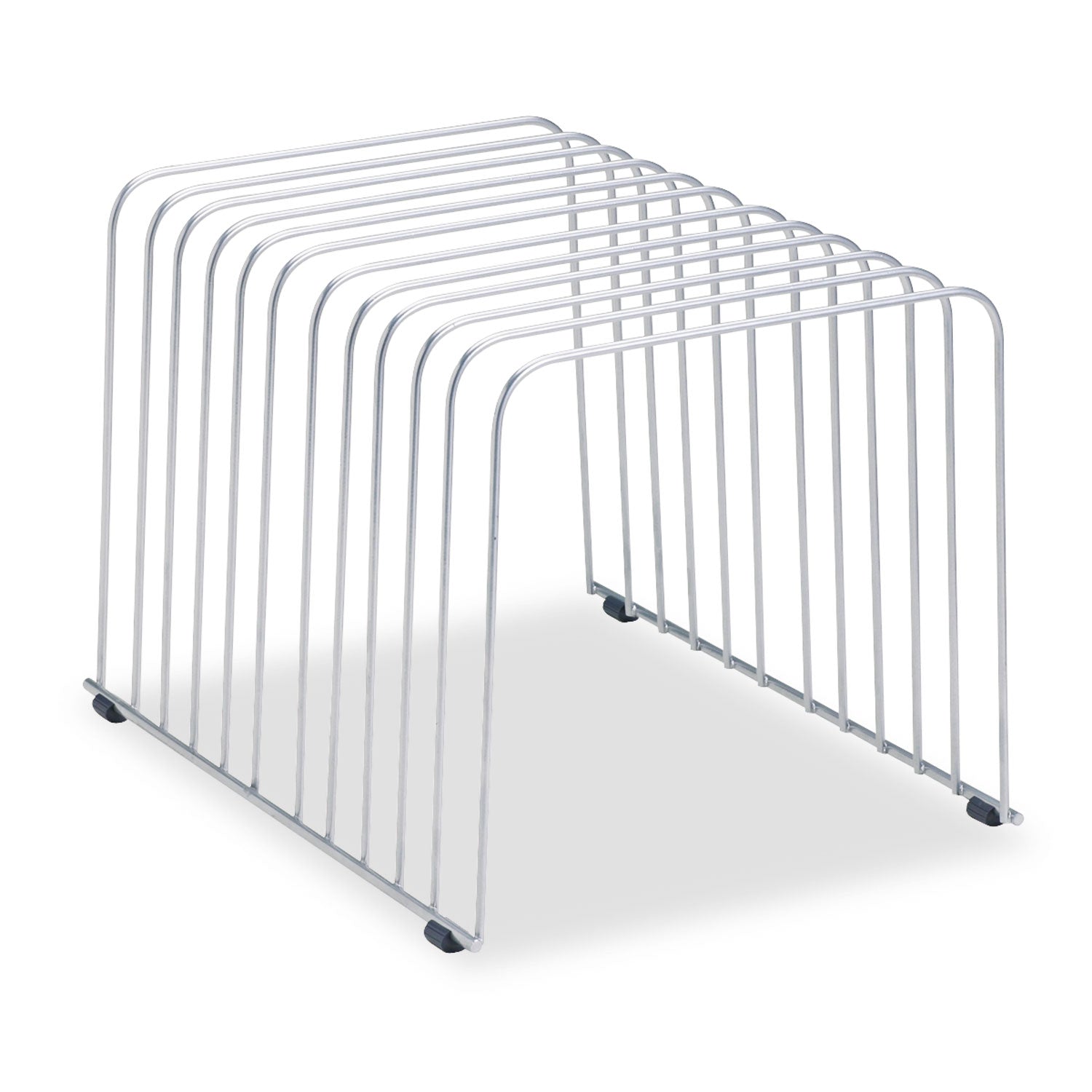 Fellowes® Wire Desktop Organizer, 11 Sections, Letter To Legal Size Files, 9" X 11.38" X 8", Silver