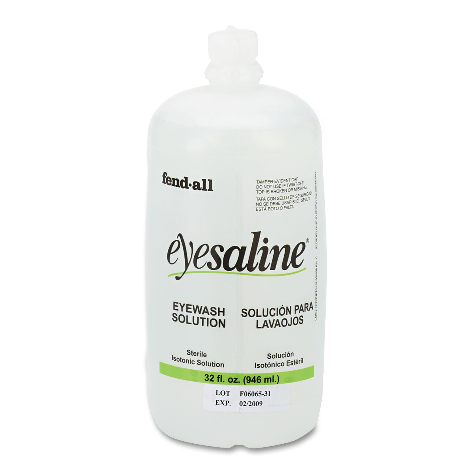 Honeywell Fendall Eyesaline Eyewash Saline Solution Bottle Refill, 32 Oz Bottle