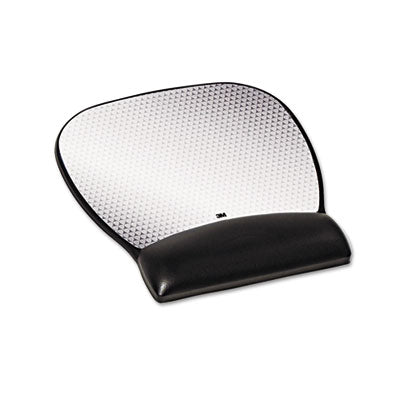3M™ Antimicrobial Gel Large Mouse Pad with Wrist Rest, 9.25 x 8.75, Black
