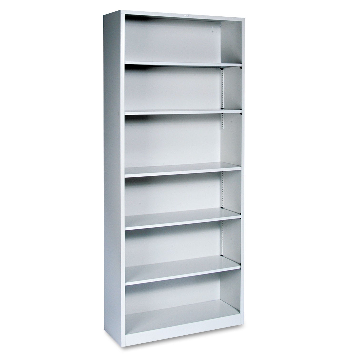 HON® Metal Bookcase | Six-Shelf Light Gray
