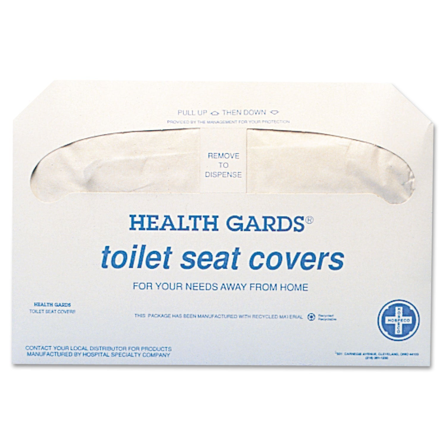 HOSPECO® Health Gards Toilet Seat Covers, 14.25 X 16.5, White, 250 Covers/pack, 20 Packs/carton