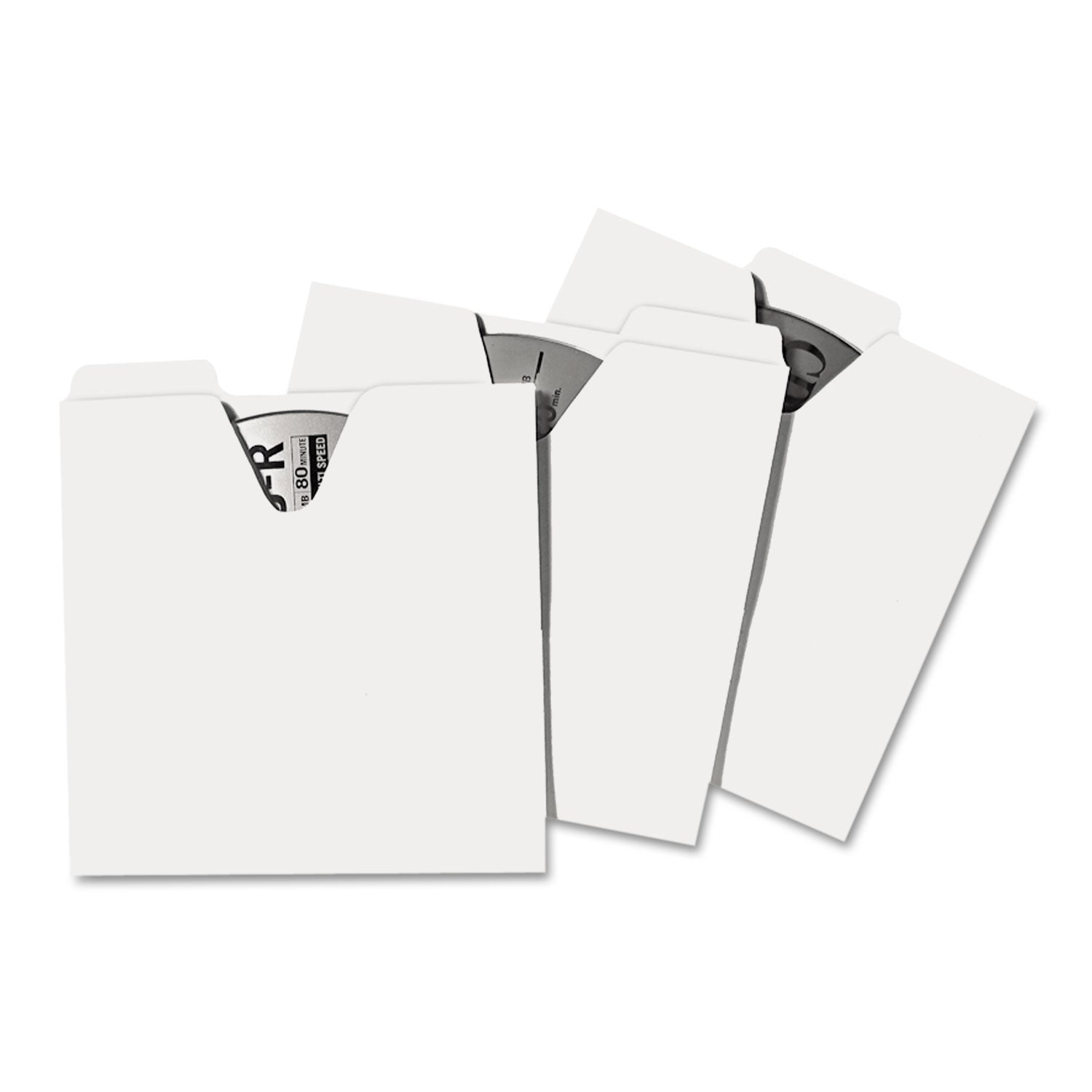 Vaultz® CD File Folders, 1 Disc Capacity, White, 100/Pack