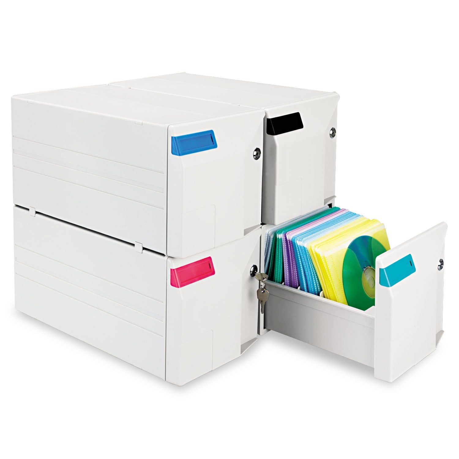 Innovera® Cd/dvd Storage Drawer, Holds 150 Discs, Light Gray