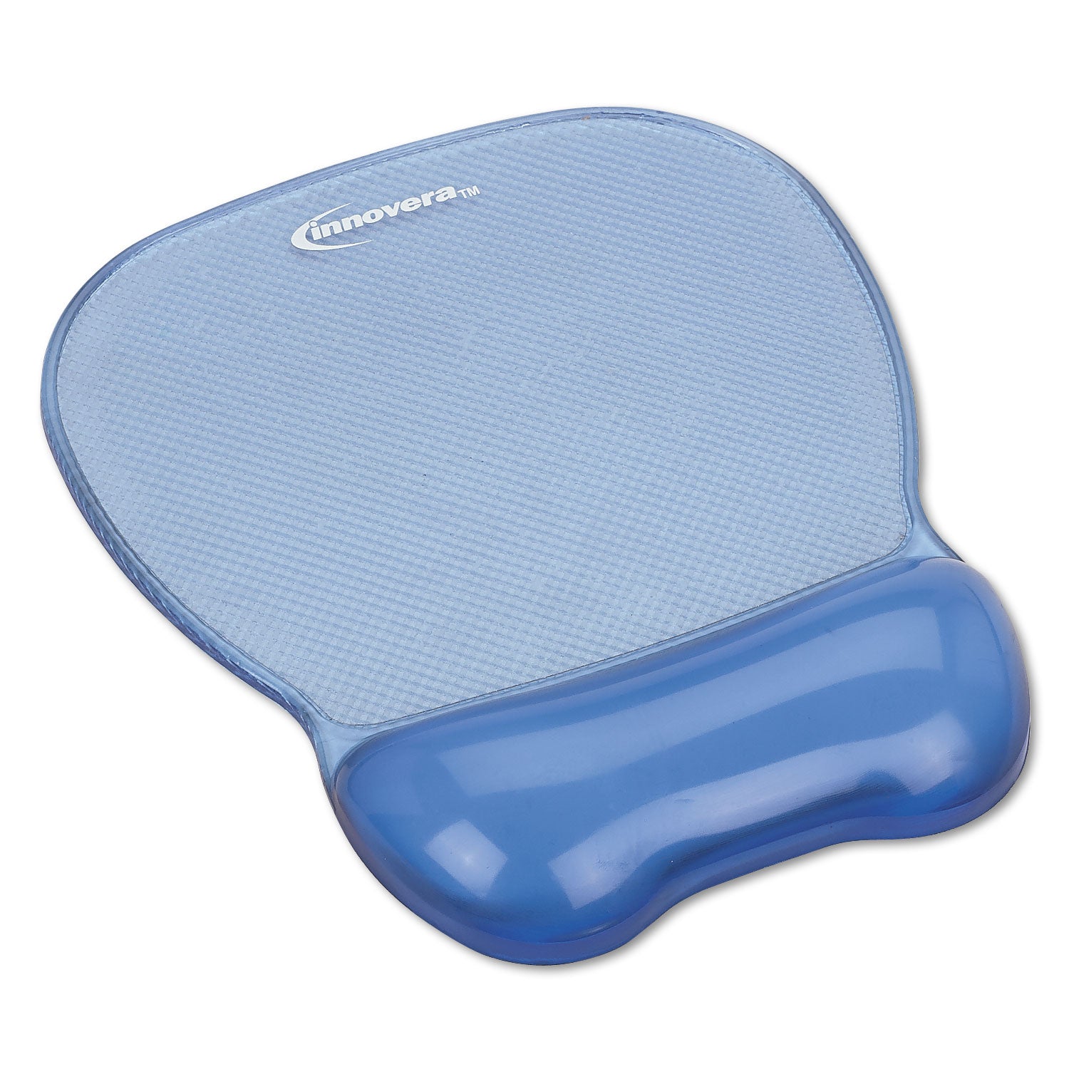 Innovera® Mouse Pad with Gel Wrist Rest, 8.25 x 9.62, Blue