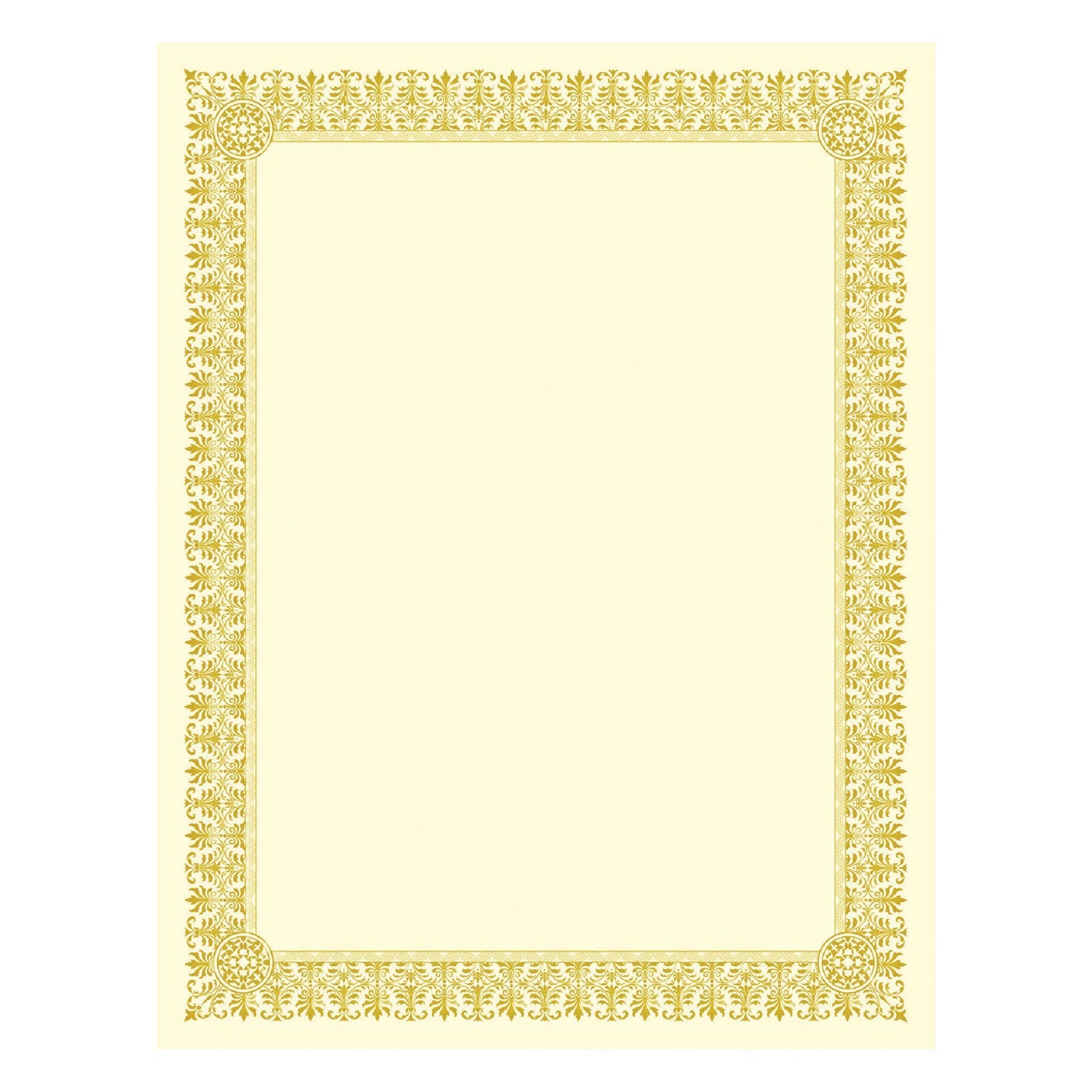Premium Certificates | Ivory/Gold, 15/Pack
