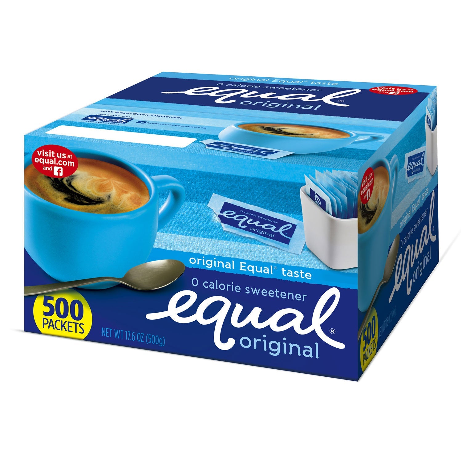 Equal Zero Calorie Sweetener | 500-Count Packets