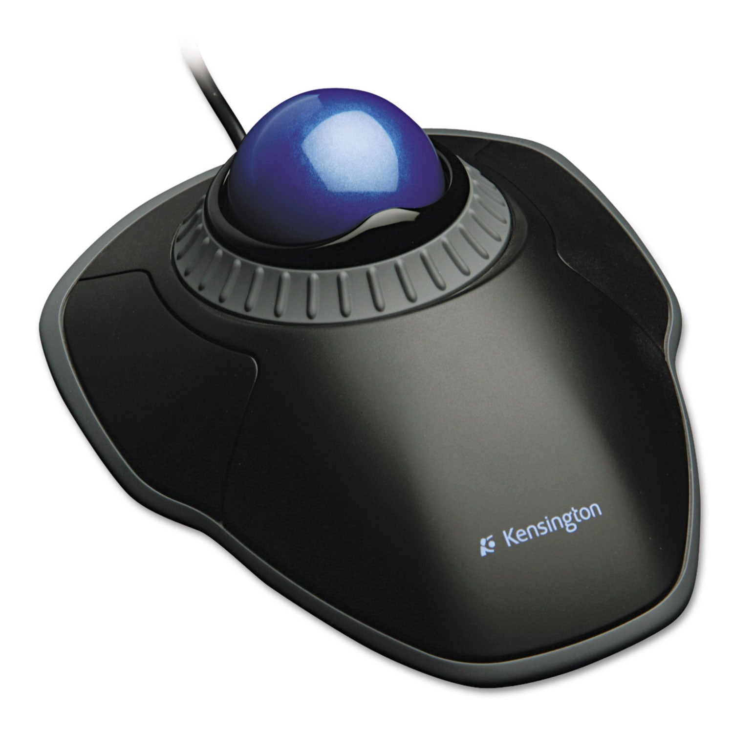 Kensington® Orbit Trackball With Scroll Ring, Usb 2.0, Left/right Hand Use, Black/blue