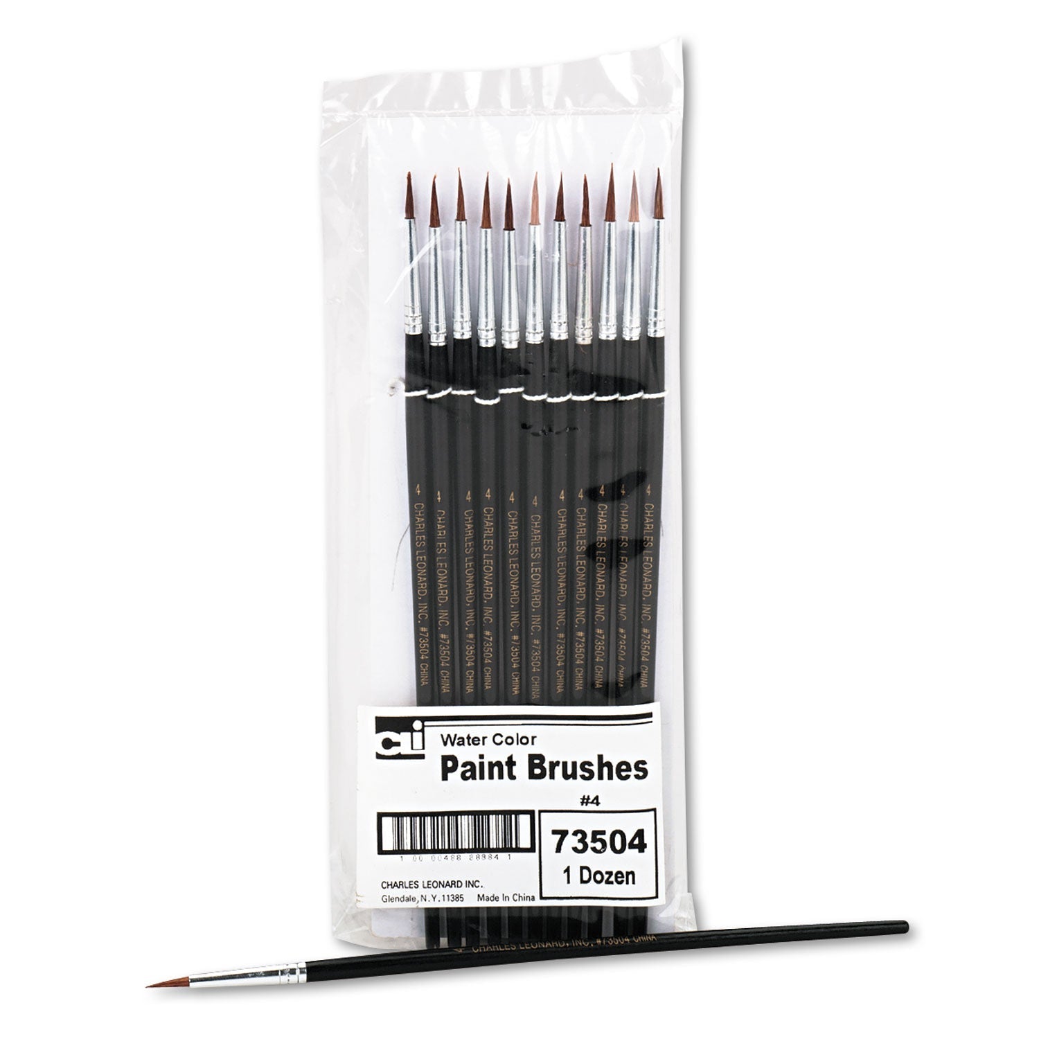 Camel Hair Artist Brush Set | Size 4 Round, 12-Pack