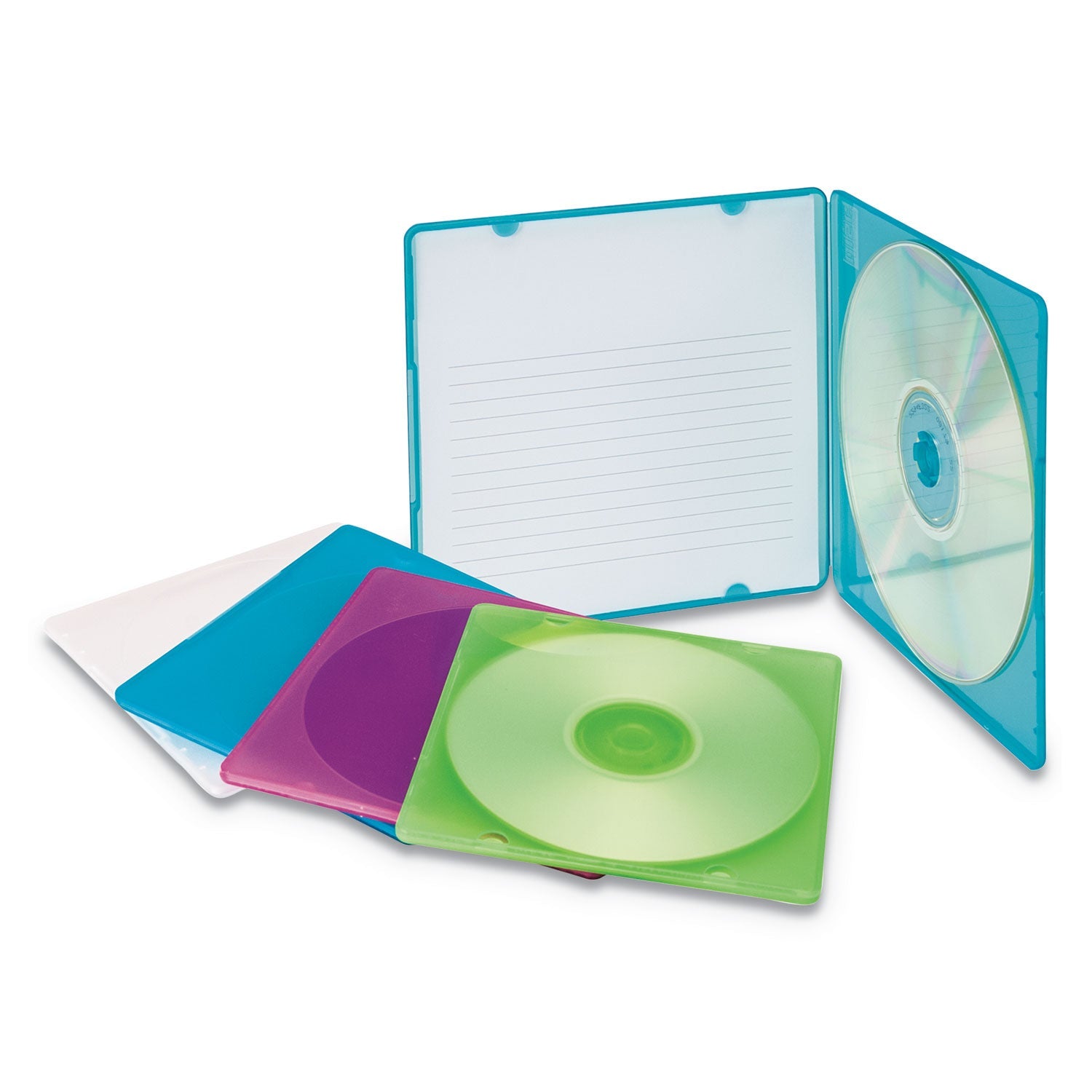 Slim CD Case | Assorted Colors | 10-Pack