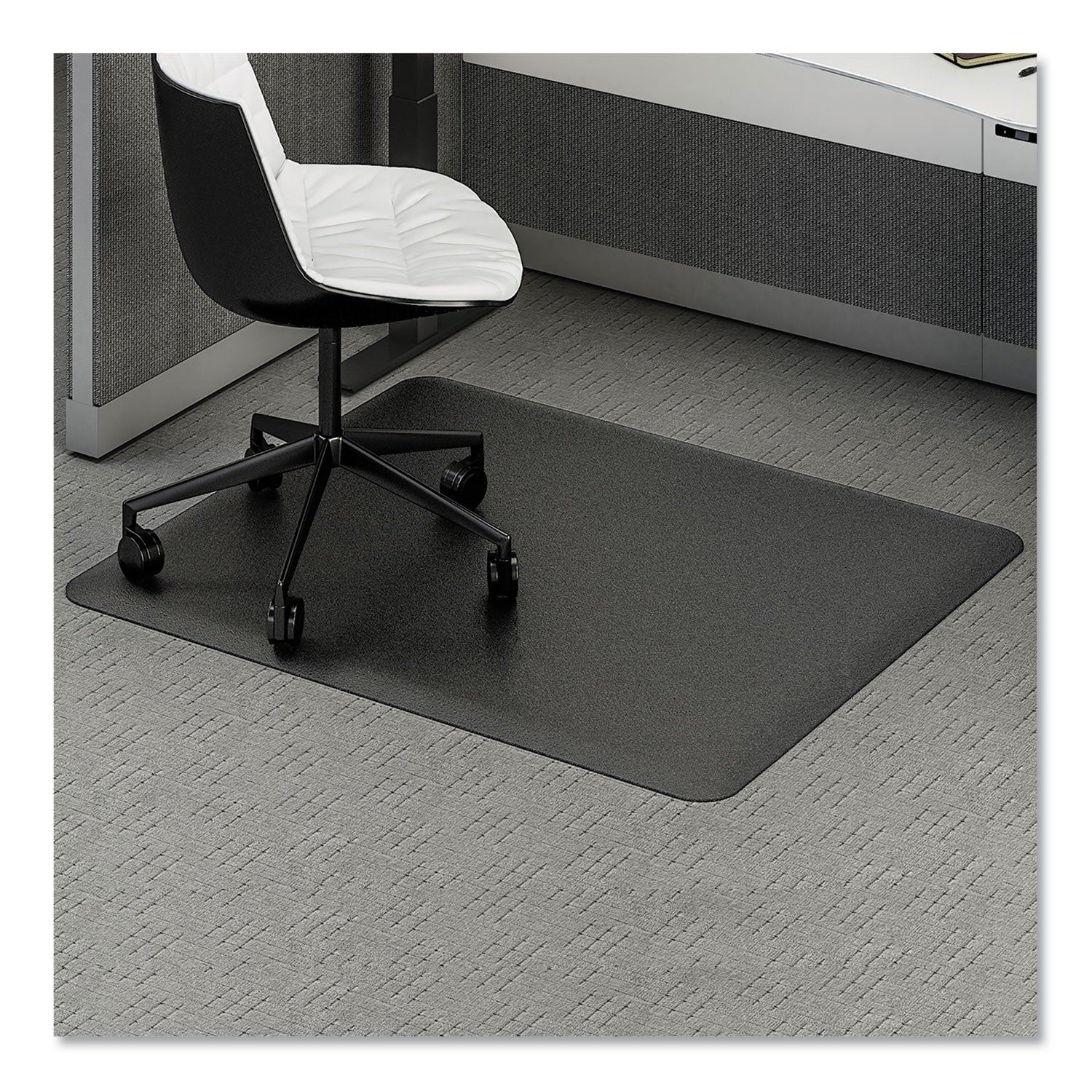 deflecto® Ergonomic Sit Stand Mat, 53 X 45, Black