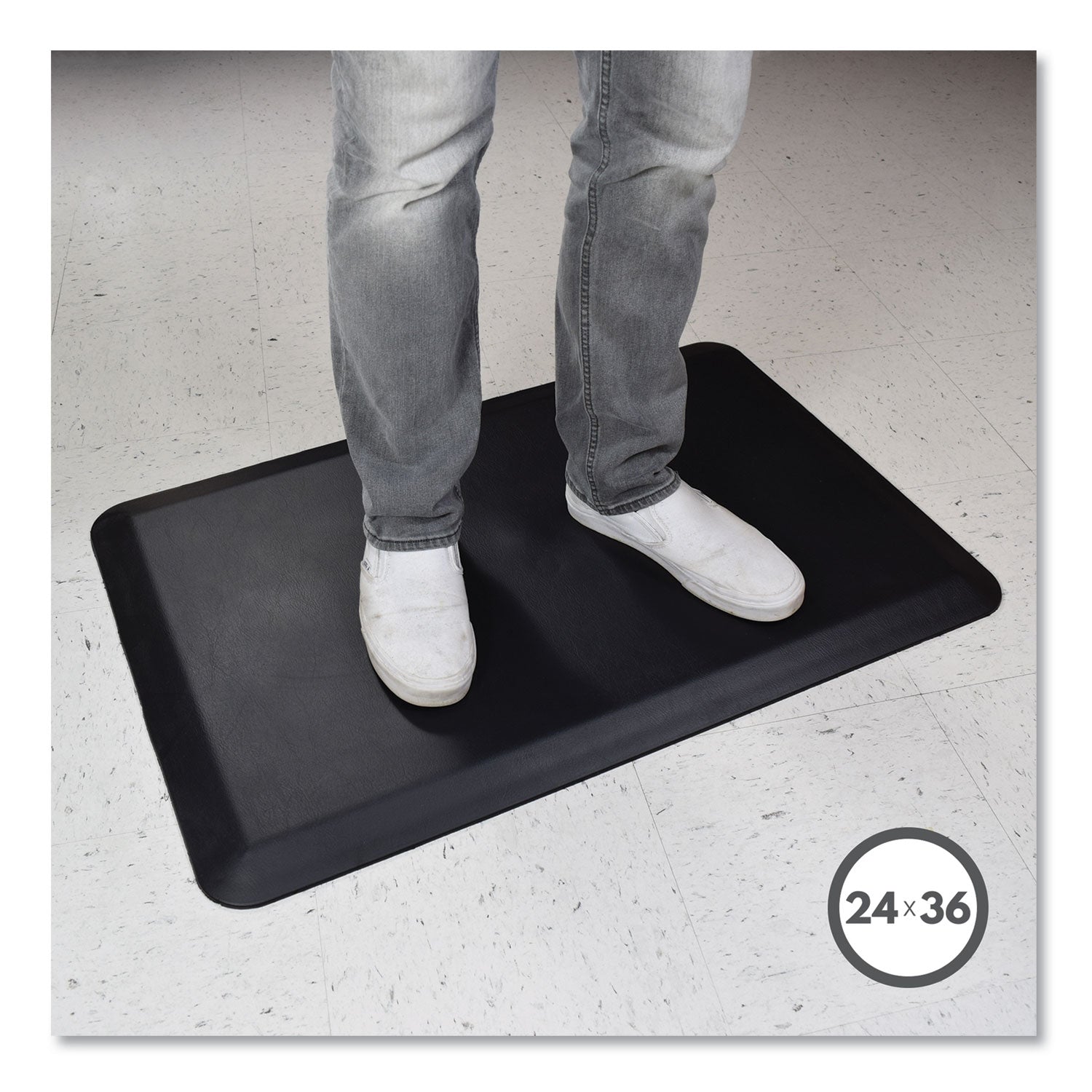 deflecto® Anti-Fatigue Mat, 36 X 24, Black