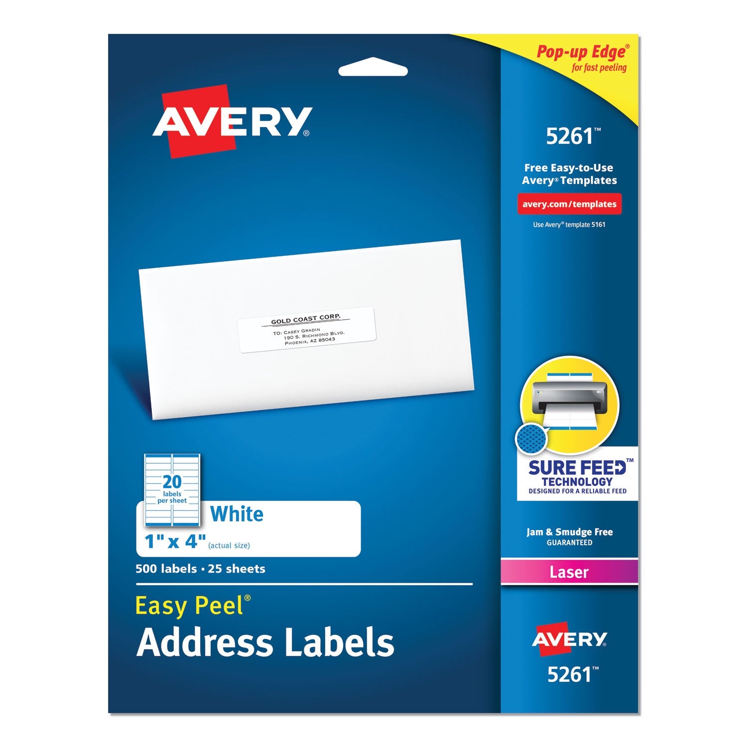 Easy Peel White Address Labels | 1x4 | 500/pack