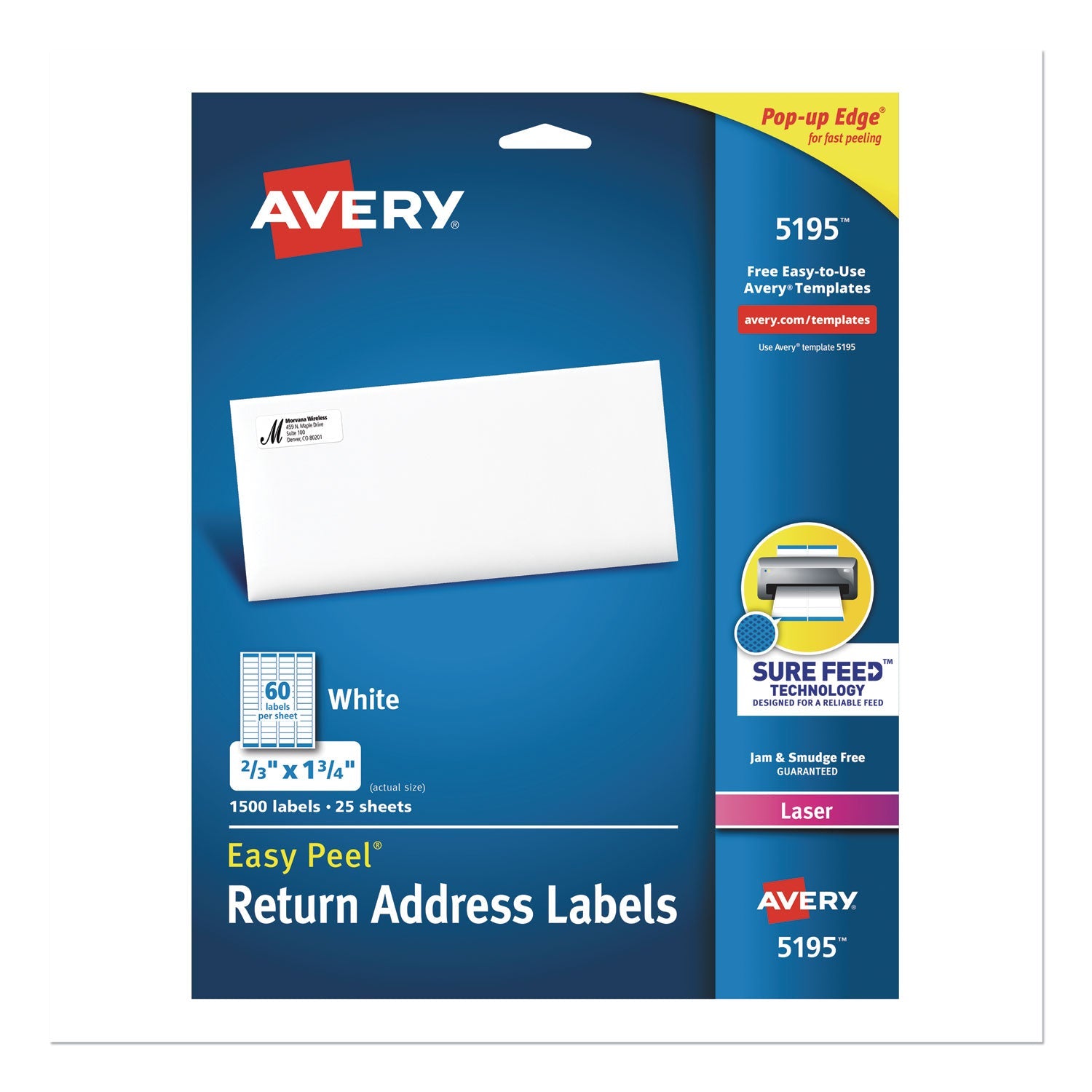 Easy Peel White Address Labels | 1500/pack