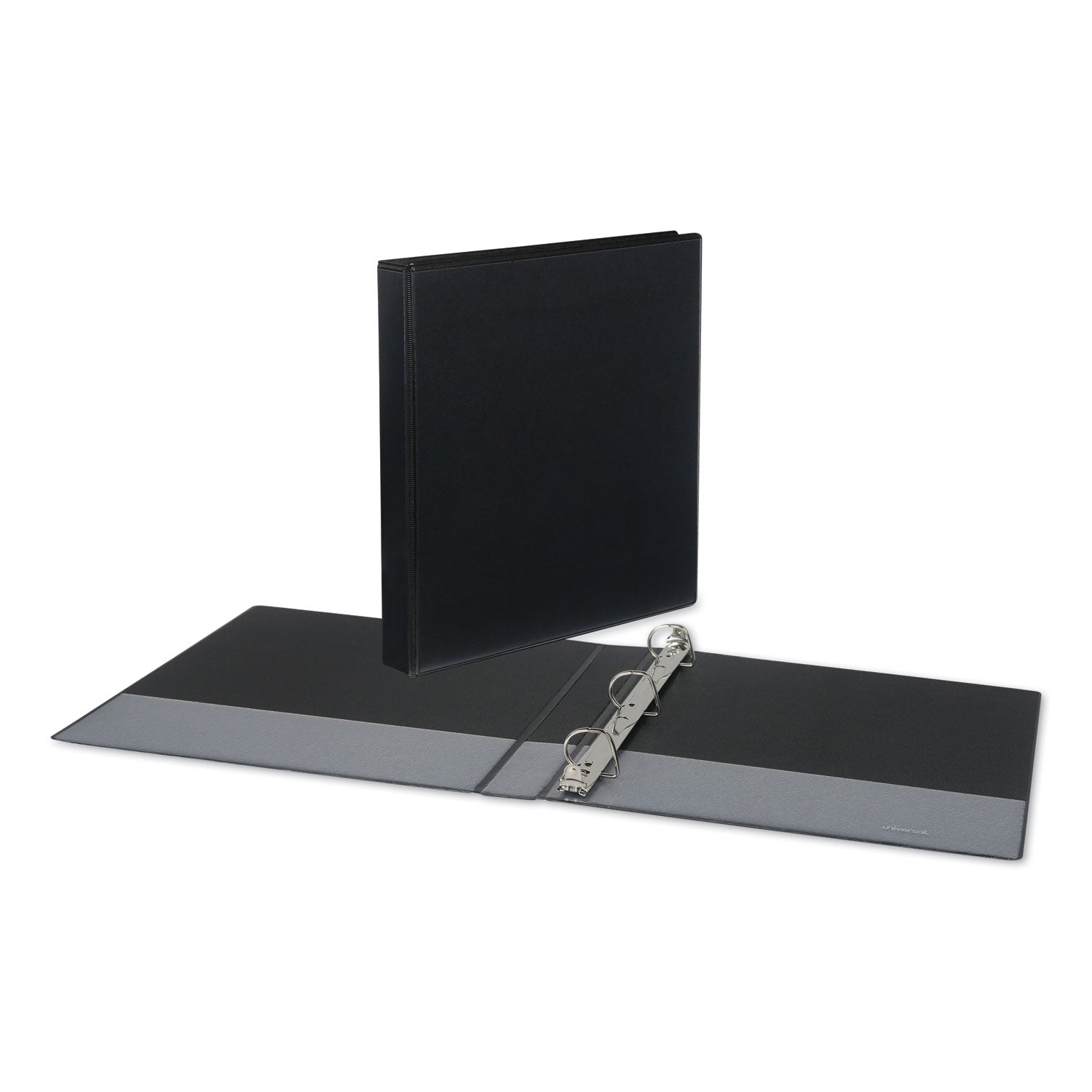 Universal® Slant D-Ring View Binder, 3 Rings, 1" Capacity, 11 x 8.5, Black