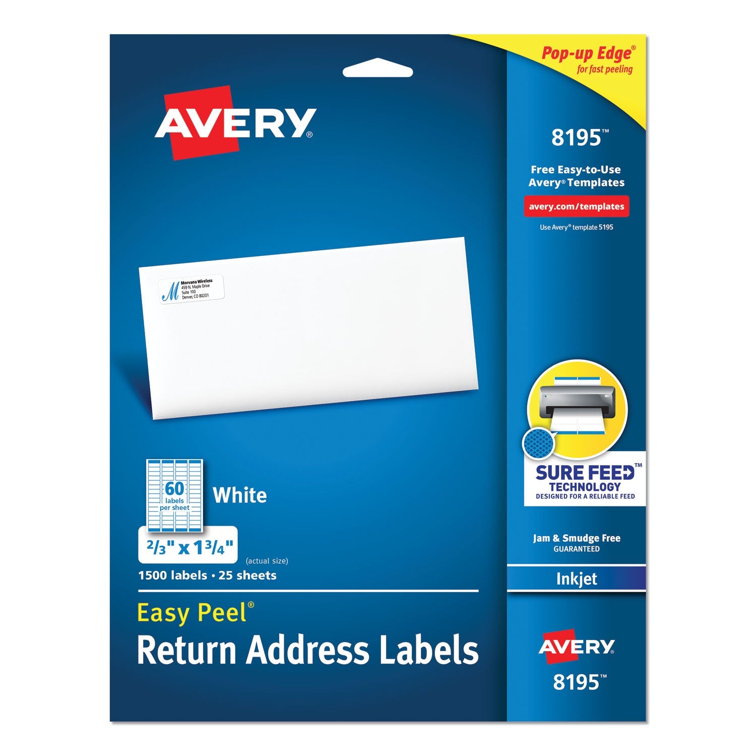 Easy Peel White Address Labels | Inkjet | 0.66x1.75