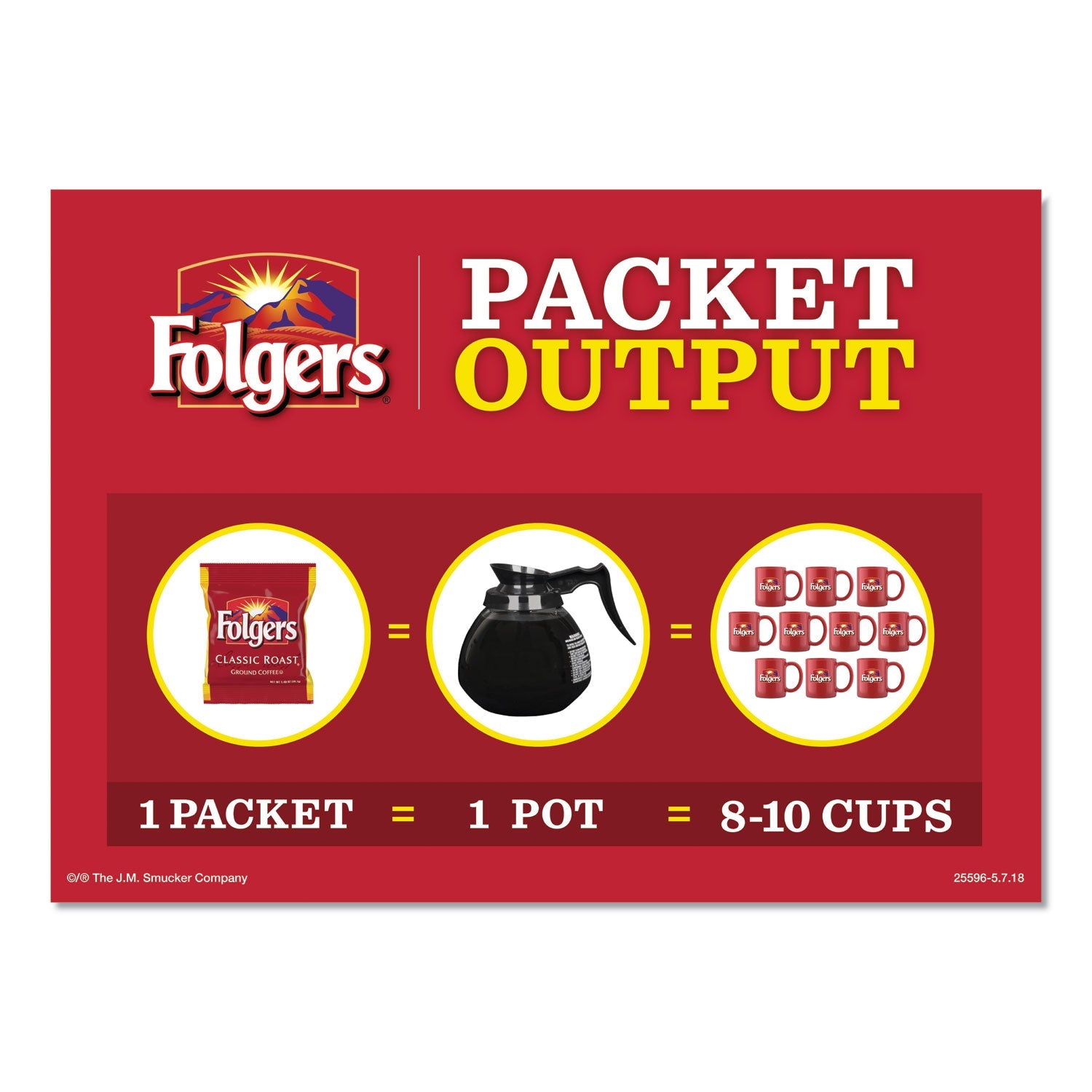 Folgers® Ground Coffee, Fraction Packs, Special Roast, 0.8 oz, 42/Carton