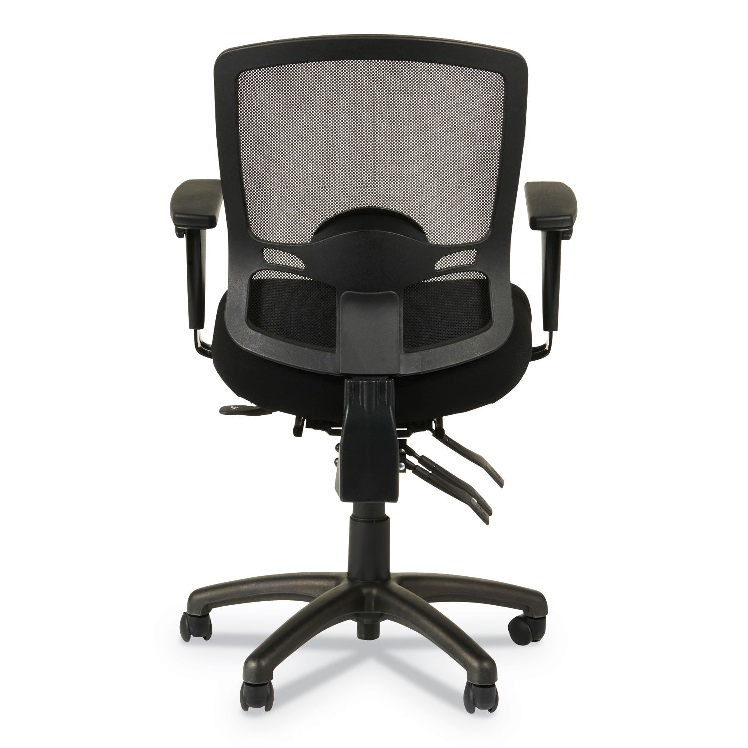 Alera® Alera Etros Series Mesh Mid-Back Petite Multifunction Chair, Supports Up To 275 Lb, 17.16" To 20.86" Seat Height, Black