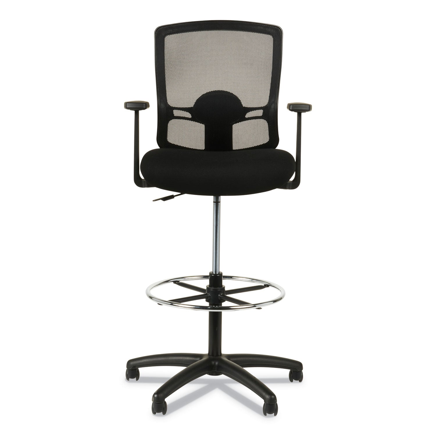 Alera® Alera Etros Series Mesh Stool, Supports Up To 275 Lb, 25.19" To 35.23" Seat Height, Black