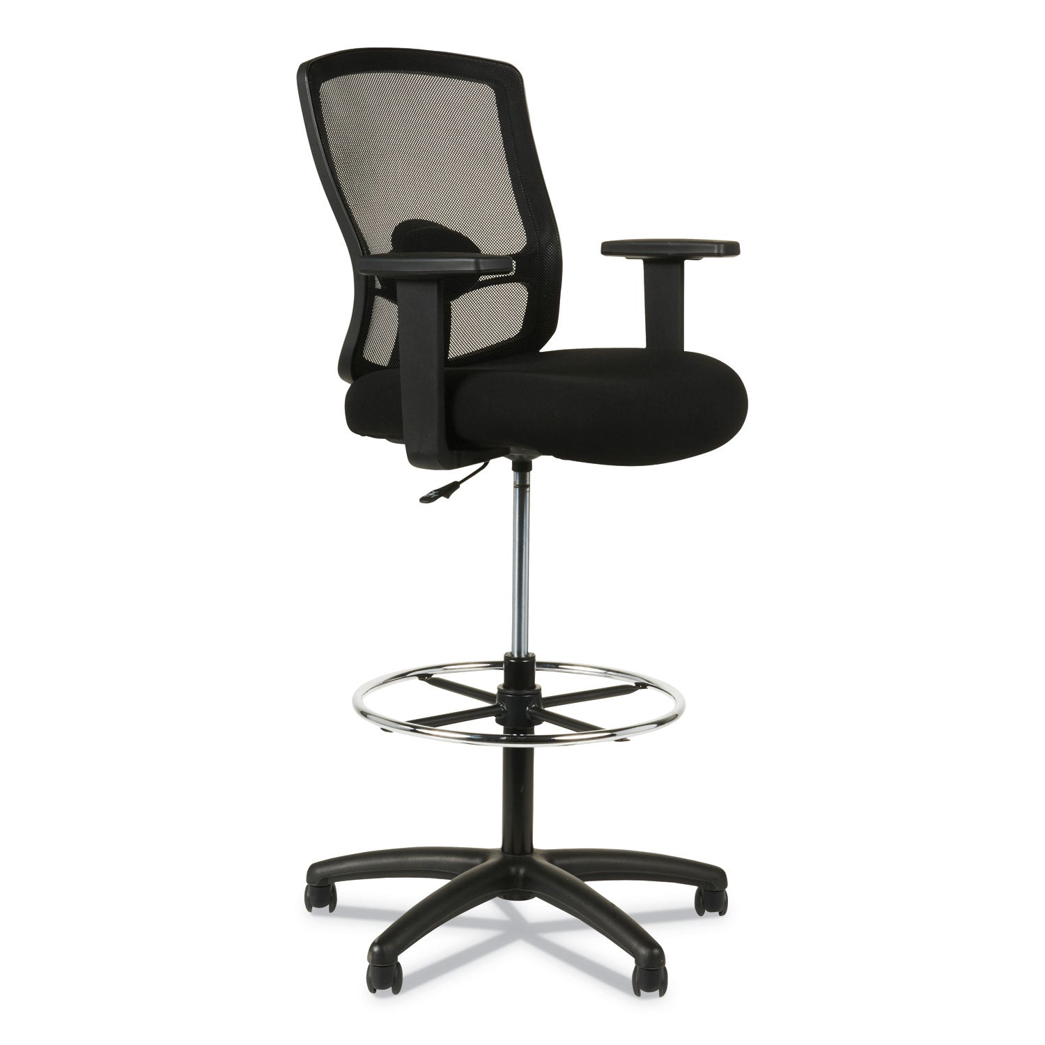 Alera® Alera Etros Series Mesh Stool, Supports Up To 275 Lb, 25.19" To 35.23" Seat Height, Black