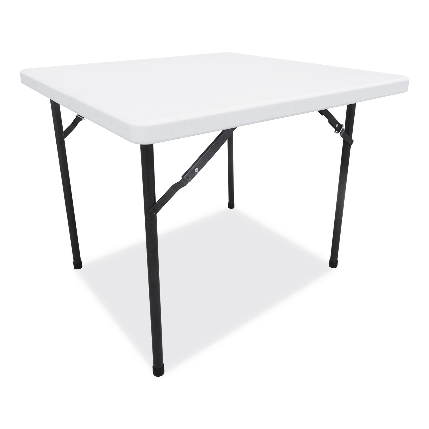 Alera® Square Plastic Folding Table, 36w X 36d X 29.25h, White