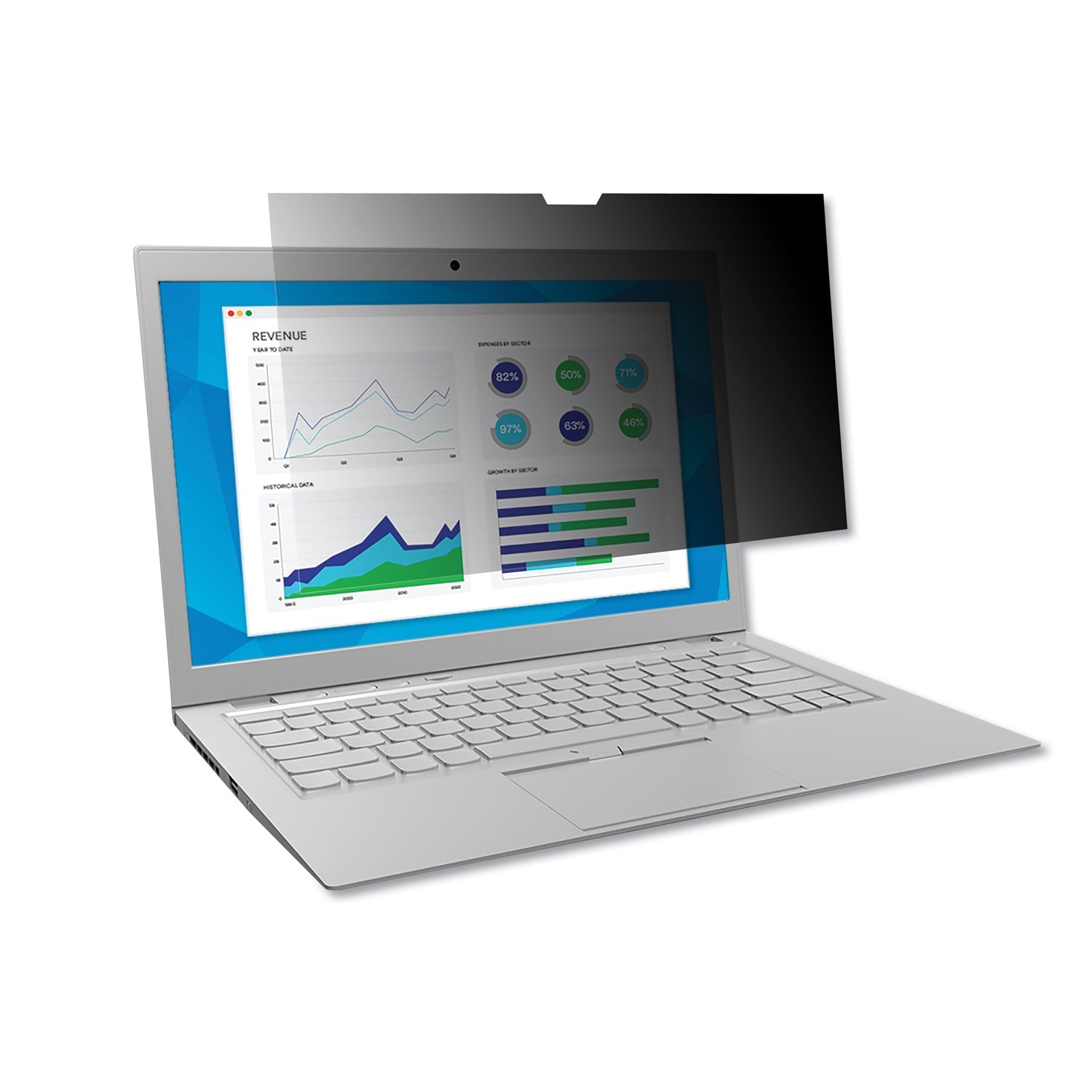 3M™ Frameless Blackout Privacy Filter For 15.6" Widescreen Laptop, 16:9 Aspect Ratio