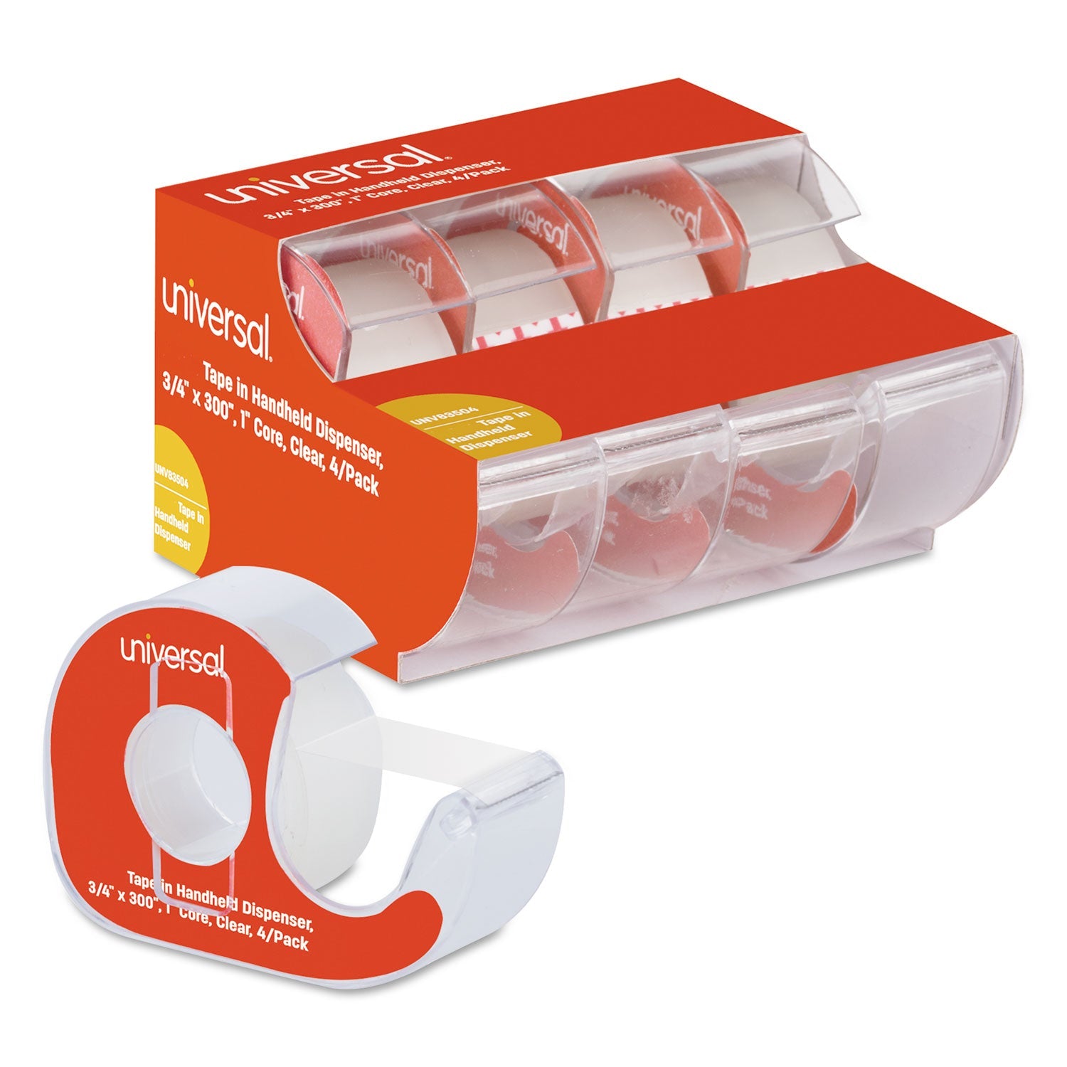 Invisible Tape With Dispenser | Clear | 4/pack