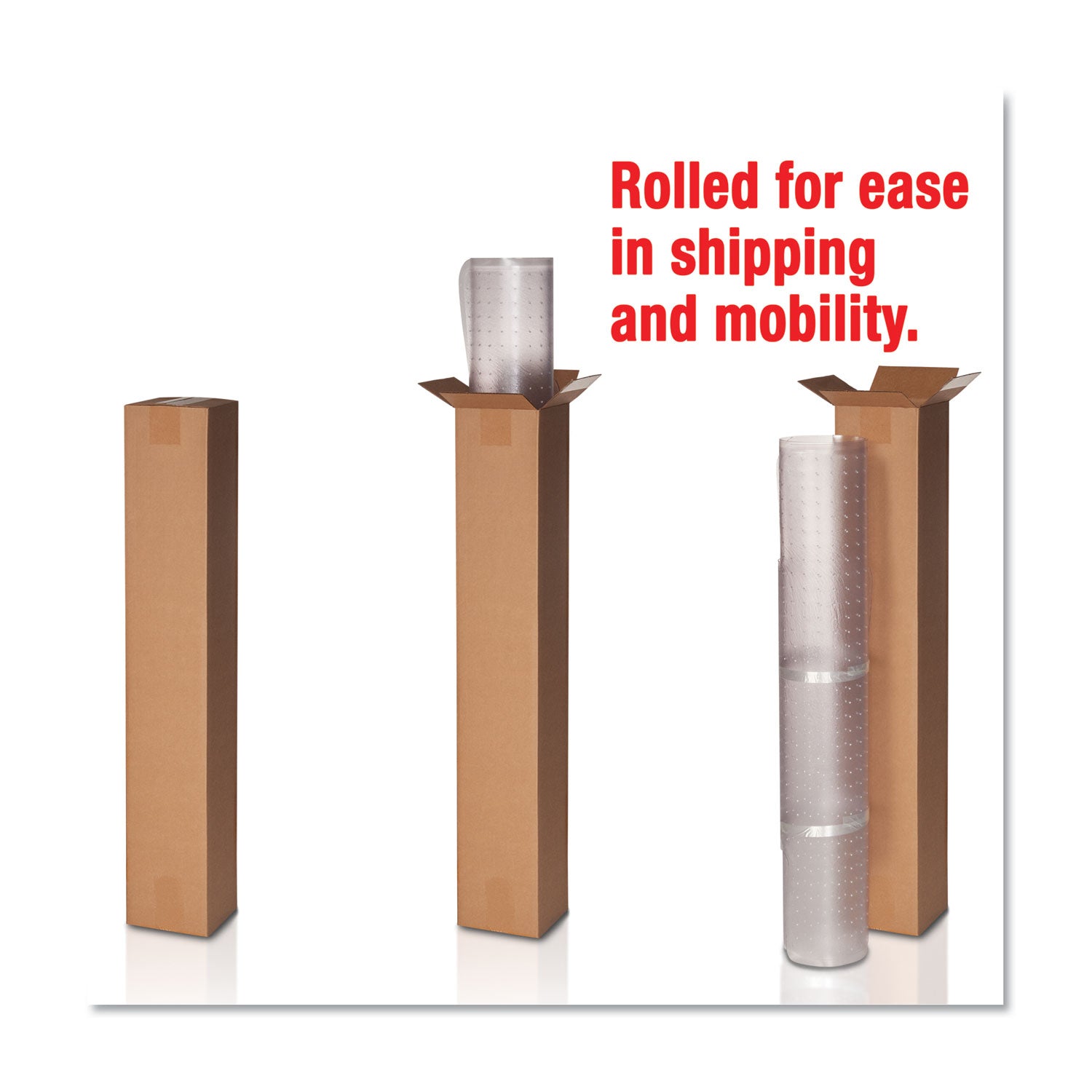 deflecto® Economat Occasional Use Chair Mat, Low Pile Carpet, Roll, 36 X 48, Lipped, Clear