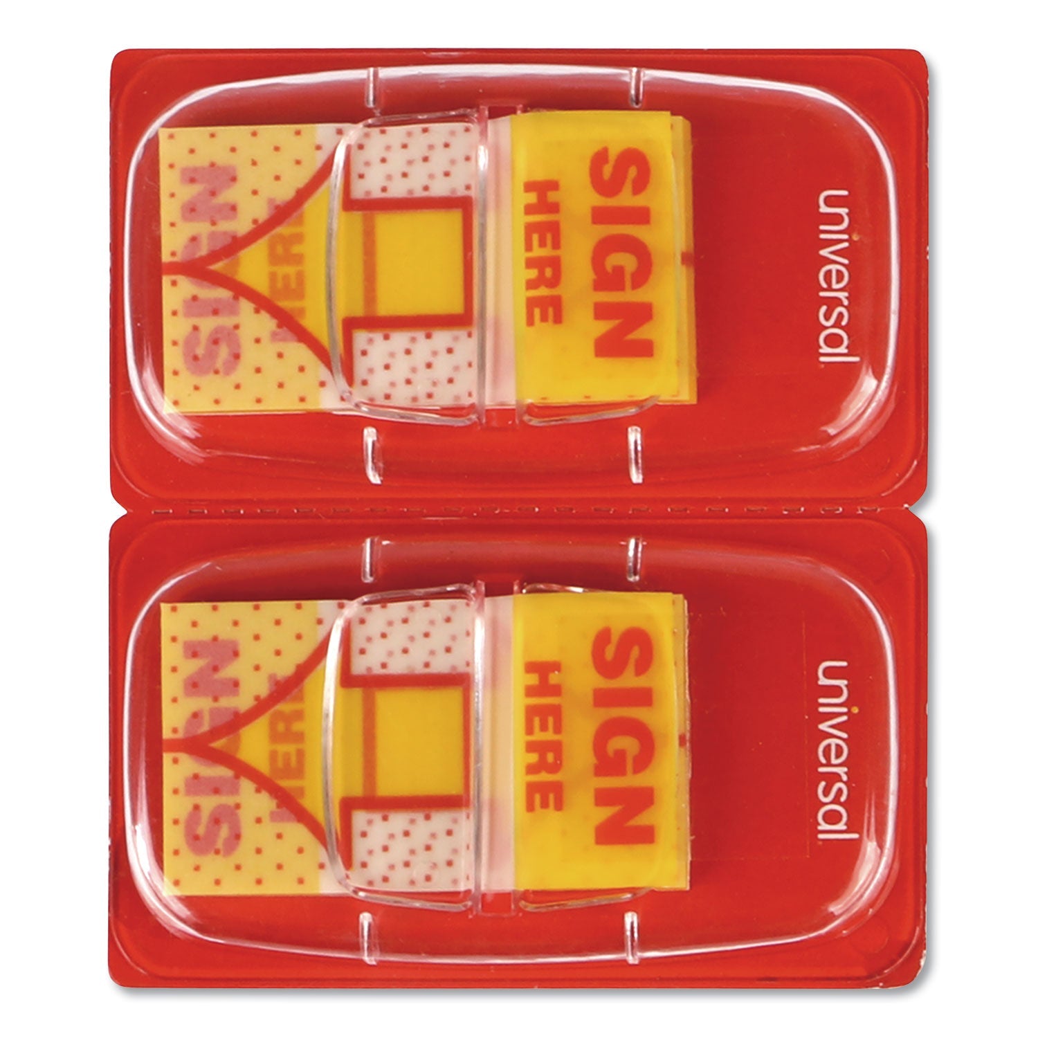 Deluxe Message Arrow Flags | "Sign Here" | Yellow