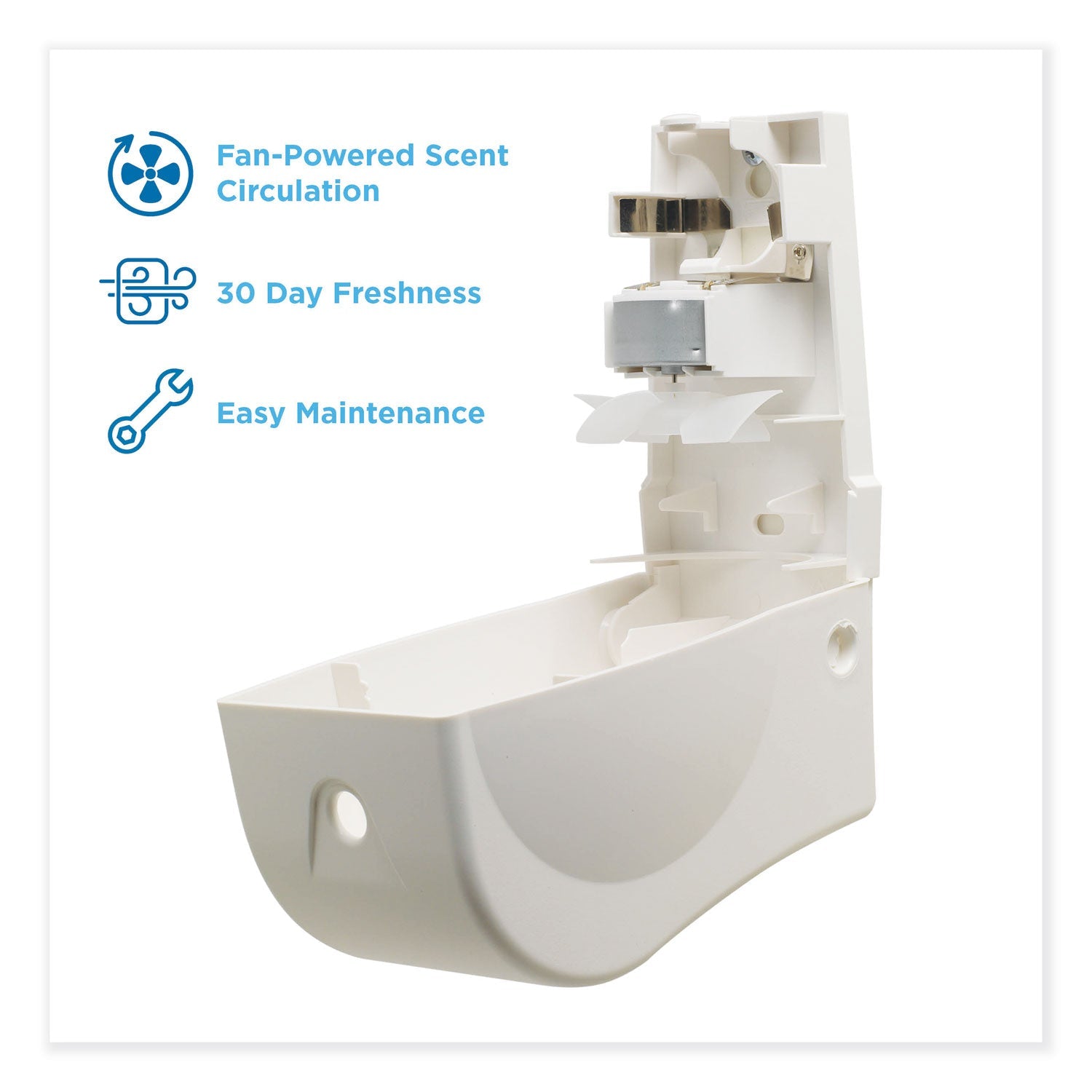 Georgia Pacific® Professional ActiveAire Powered Whole-Room Freshener Dispenser, 4.38" x 4" x 7.81'', White