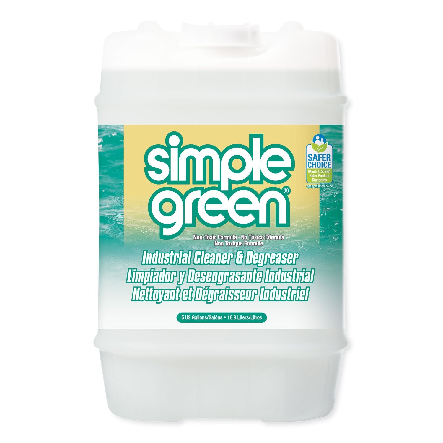 Simple Green® Industrial Cleaner And Degreaser, Concentrated, 5 Gal, Pail