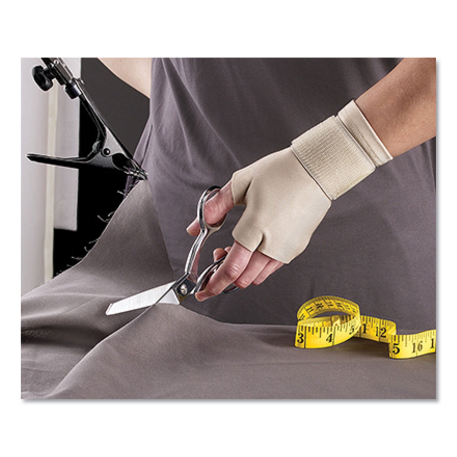 FUTURO™ Energizing Support Glove, Small/Medium, Fits Palm Size 6.5" - 8.0", Tan