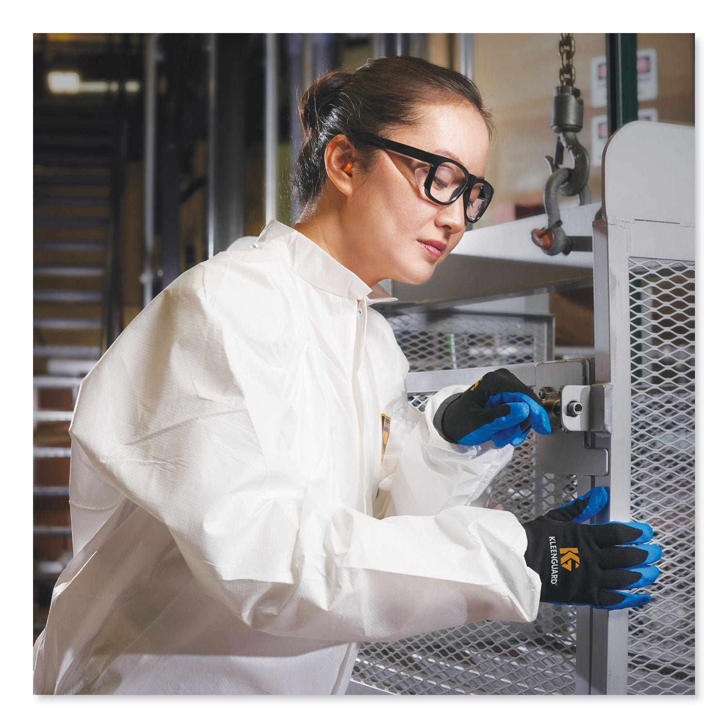 KleenGuard™ A40 Coveralls, Elastic Wrists/Ankles, X-Large, White - Bloom Skins