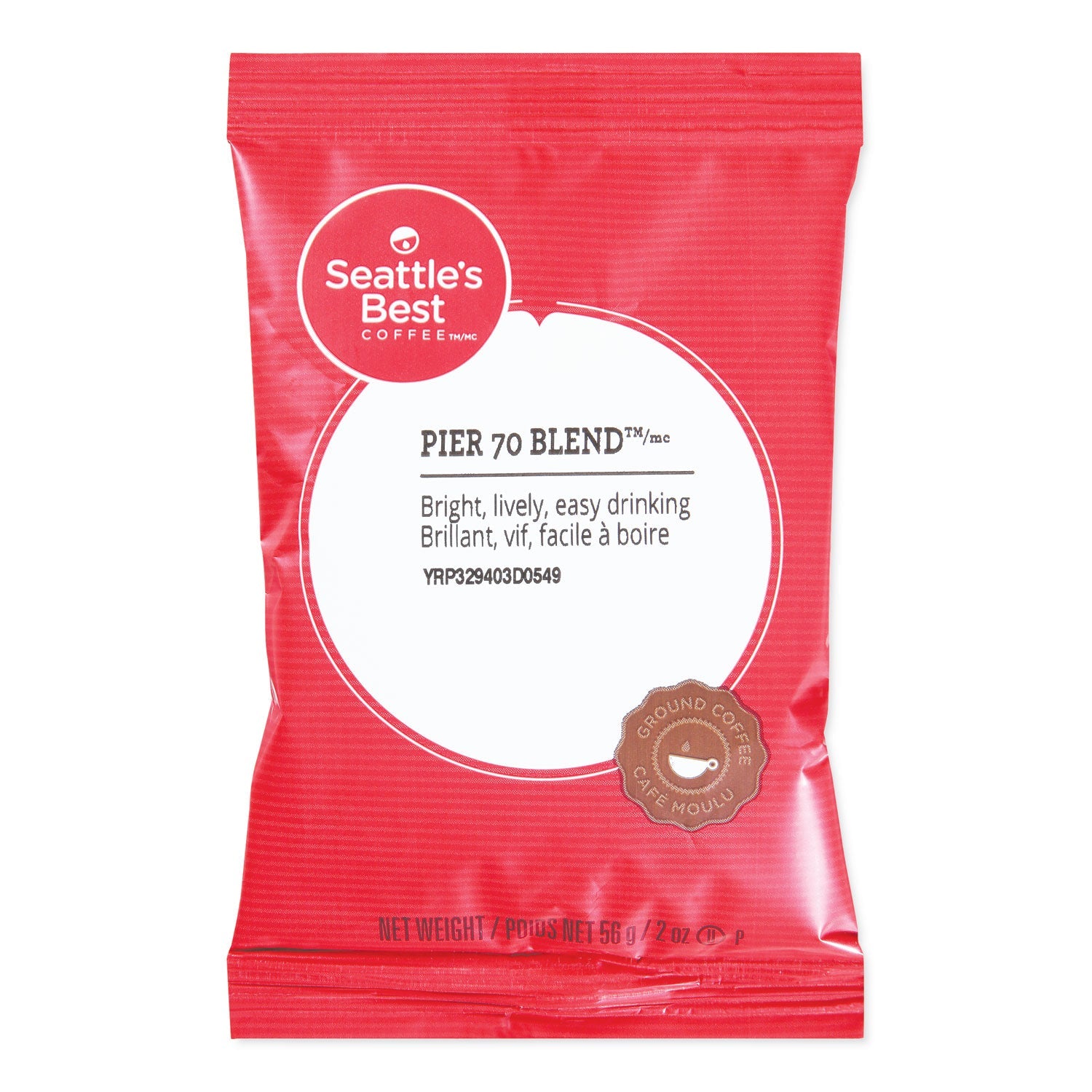 Seattle's Best™ Premeasured Coffee Packs, Pier 70 Blend, 2 Oz Packet, 18/box